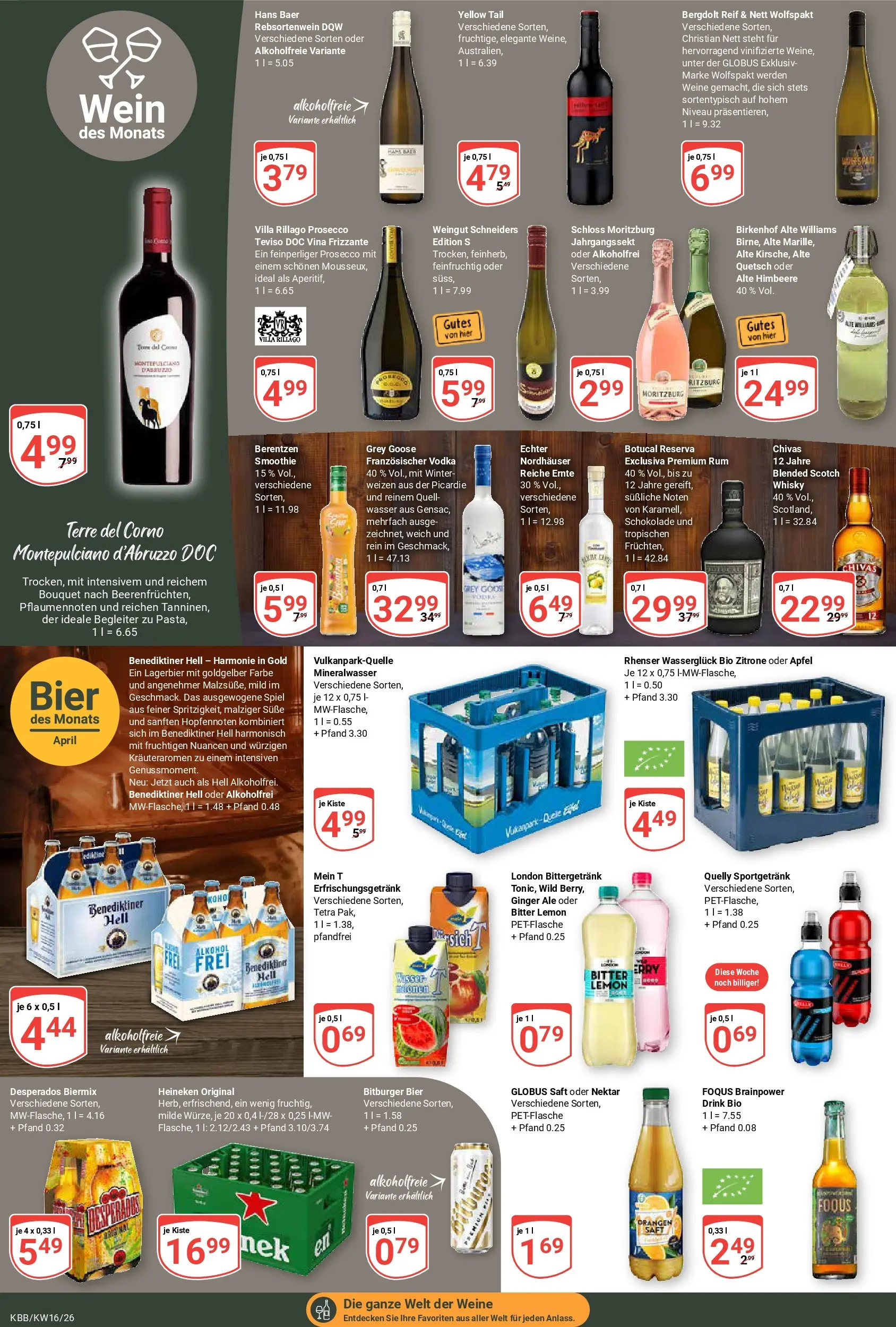 Globus Prospekt Koblenz-Bubenheim	 (ab 12.04.2026) » Angebote online | Seite: 16 | Produkte: Bier, Äpfel, Saft, Vodka