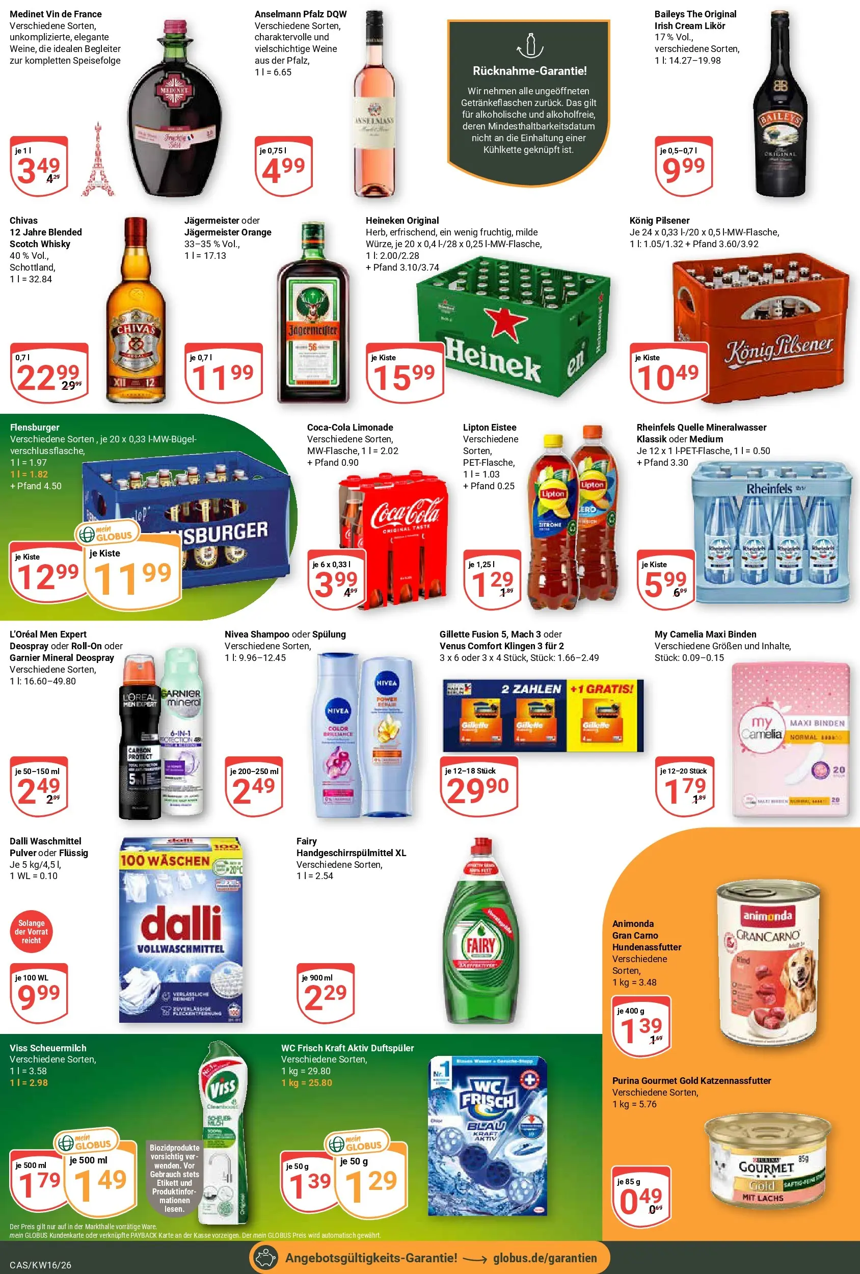 Globus Prospekt Castrop-Rauxel	 (ab 12.04.2026) » Angebote online | Seite: 4 | Produkte: Cola, Limonade, Heineken, Lachs