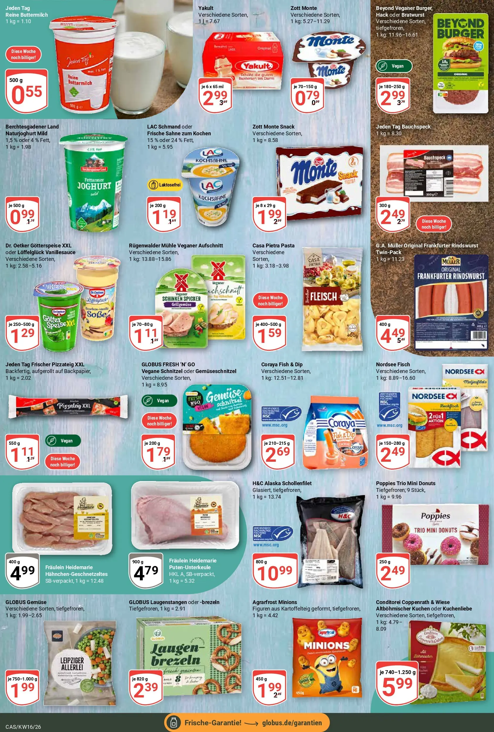 Globus Prospekt Castrop-Rauxel	 (ab 12.04.2026) » Angebote online | Seite: 9 | Produkte: Buttermilch, Schnitzel, Gemüse, Sahne