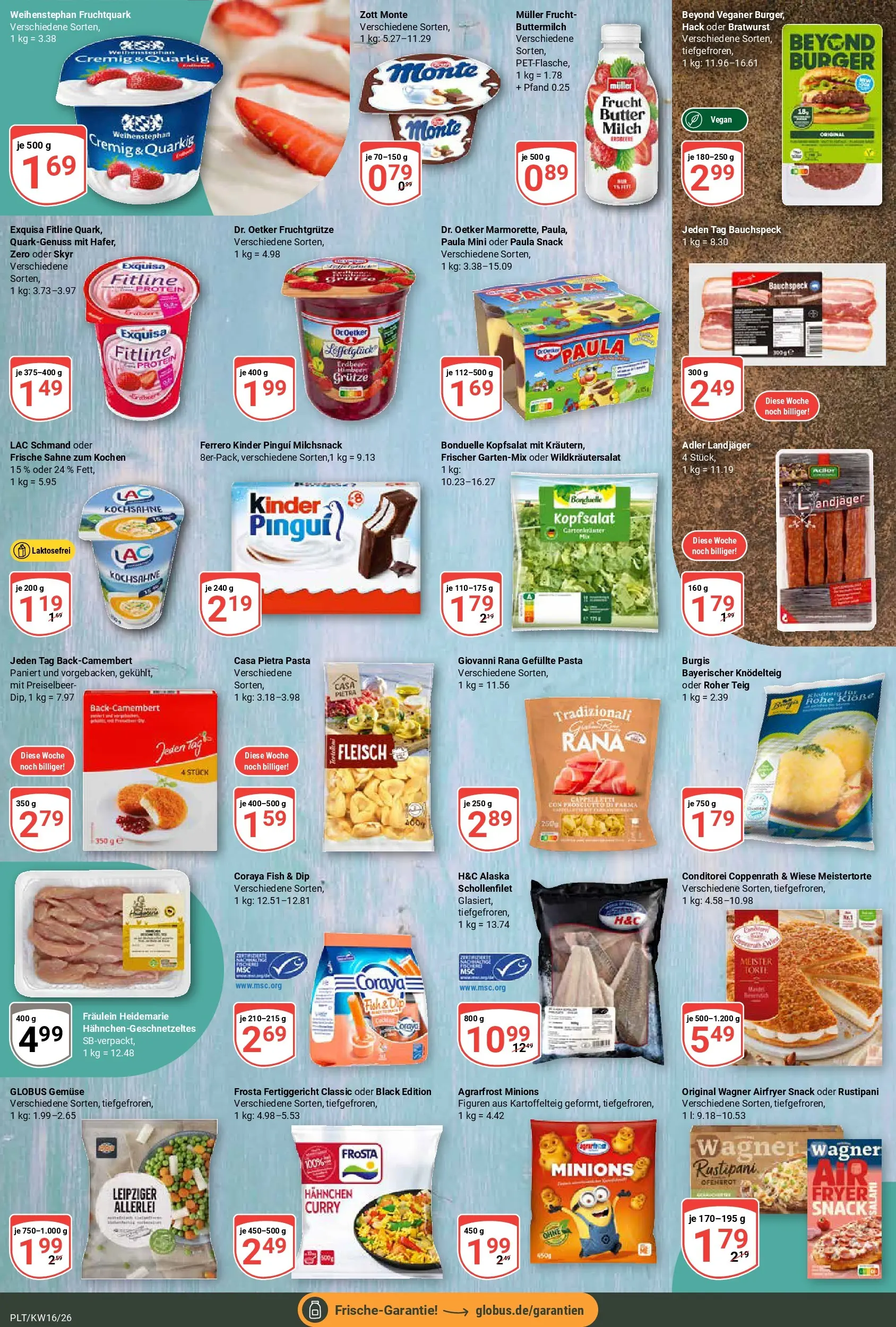 Globus Prospekt Plattling	 (ab 12.04.2026) » Angebote online | Seite: 8 | Produkte: Milch, Butter, Bratwurst, Sahne