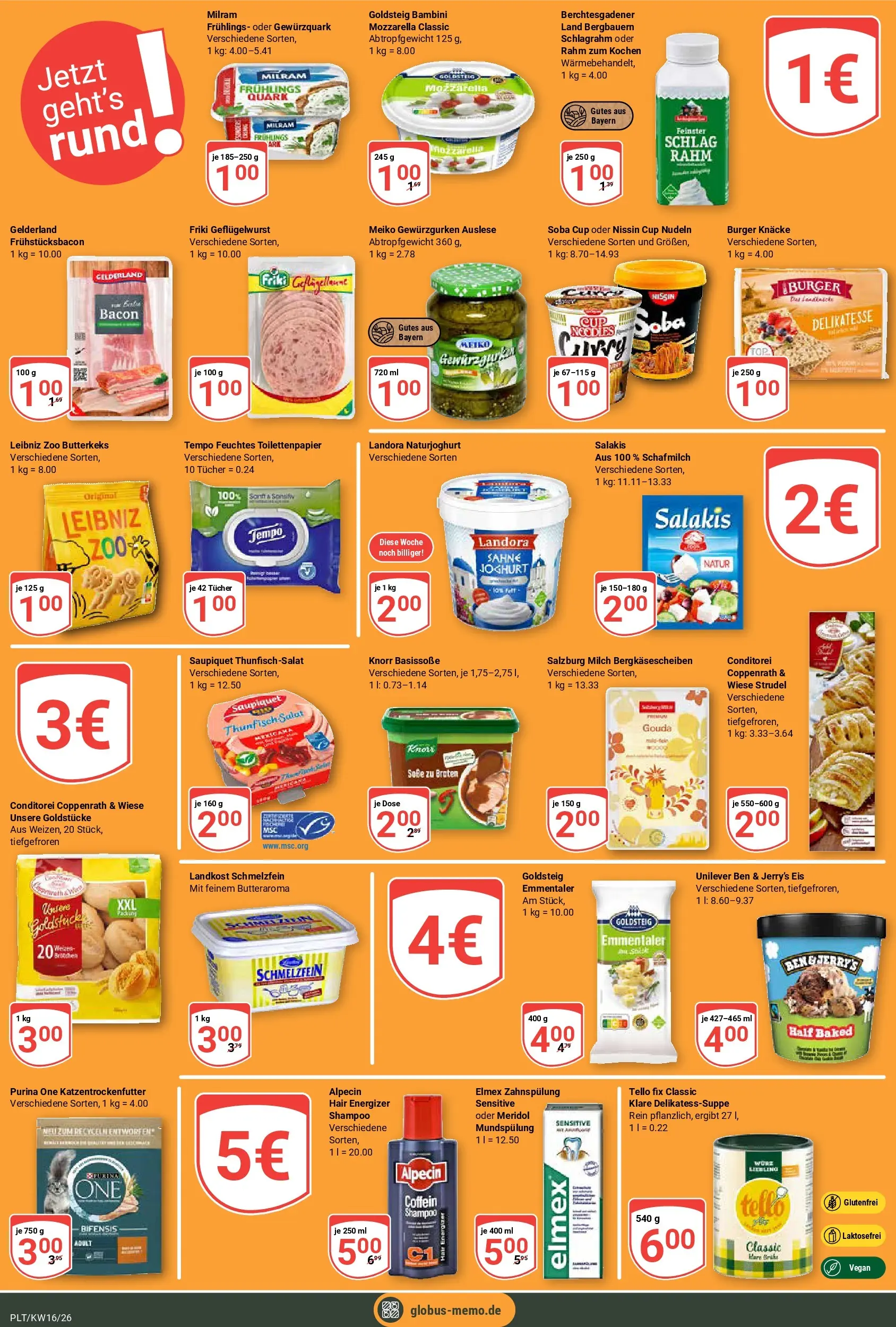 Globus Prospekt Plattling	 (ab 12.04.2026) » Angebote online | Seite: 19 | Produkte: Milch, Knorr, Ben & Jerry's, Sahne