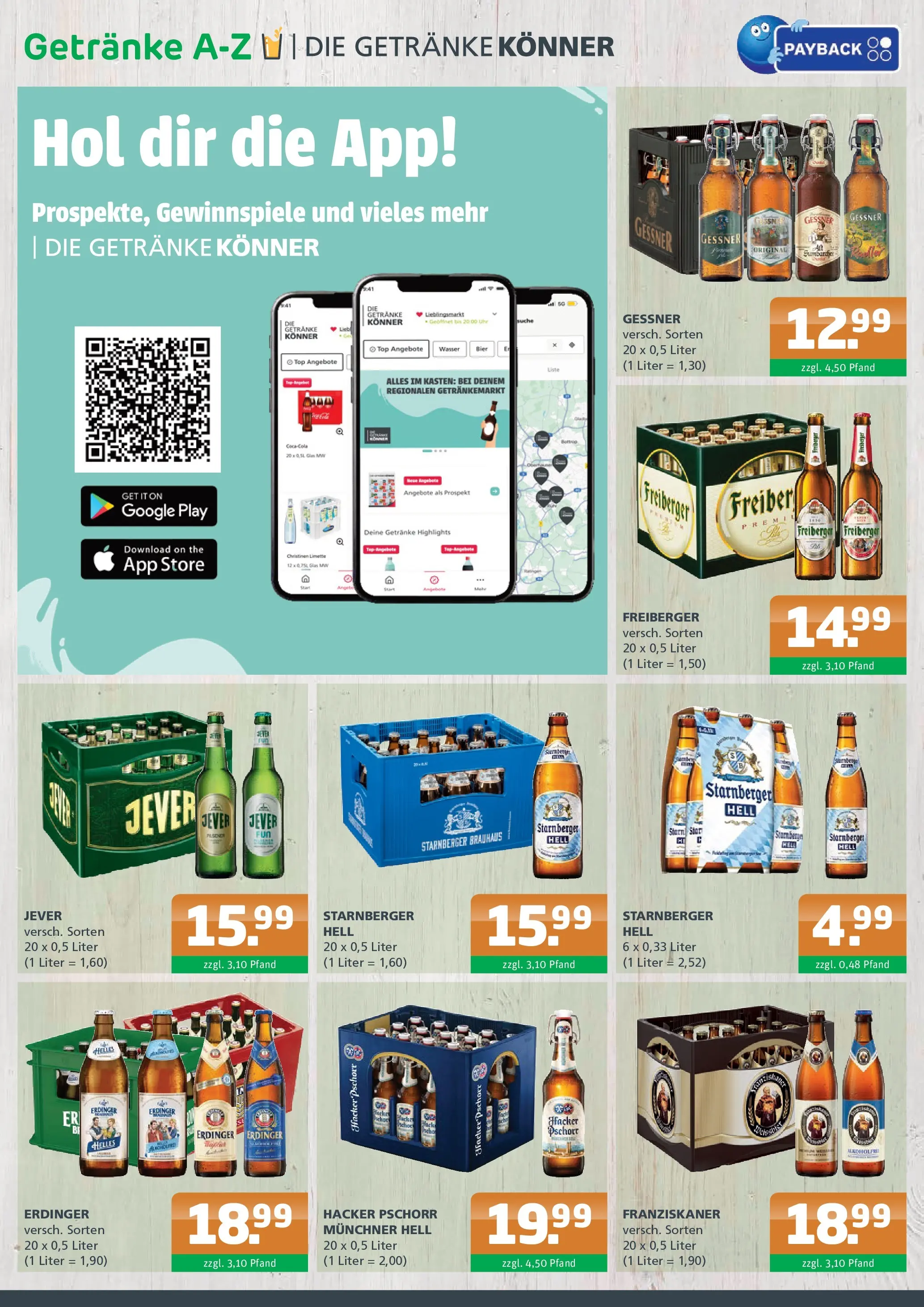 Angebote - Getränke A-Z: Getränkeangebote (ab 12.04.2026) zum Blättern | Seite: 2 | Produkte: Top, Erdinger, Wasser, Limette