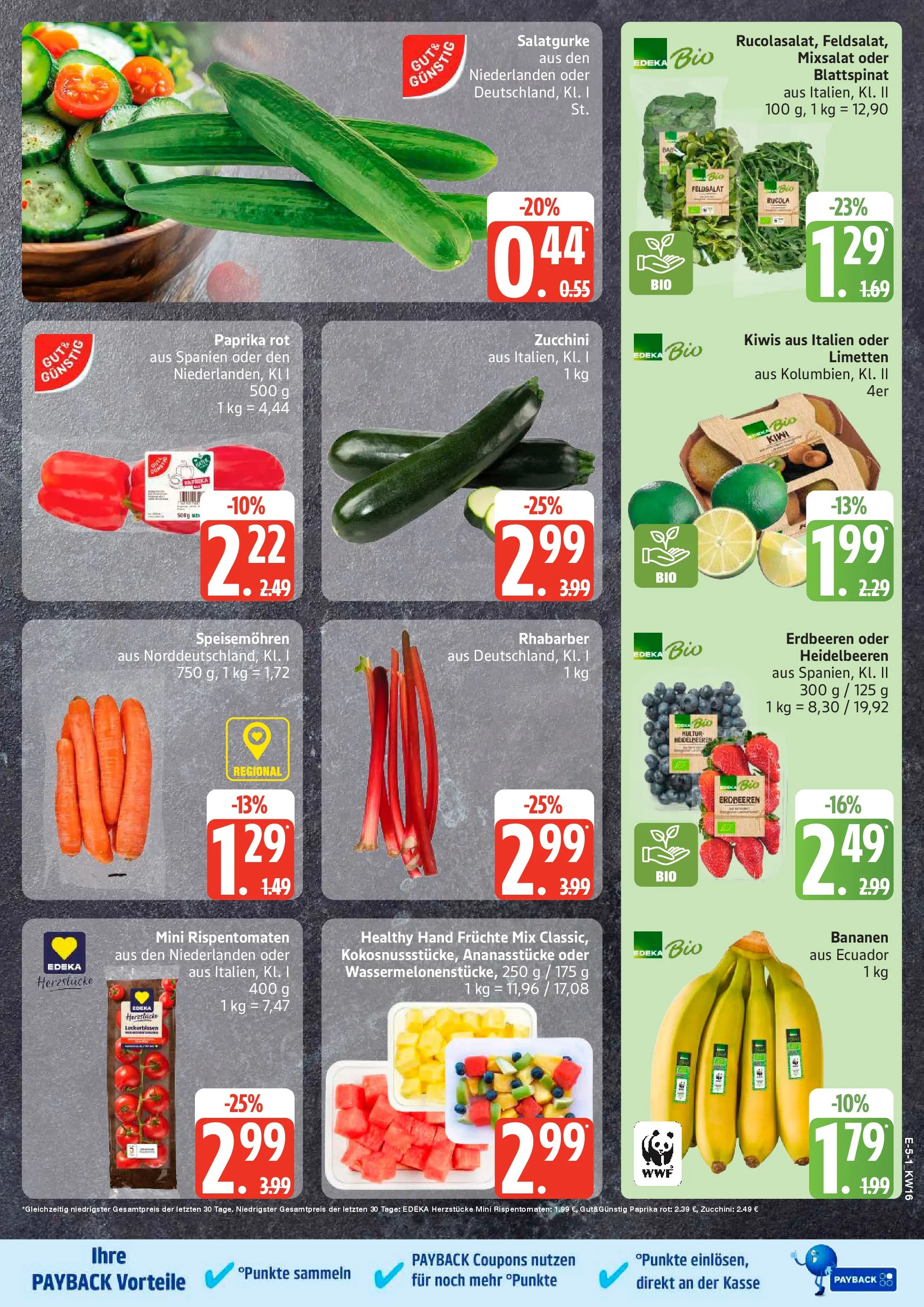 Edeka prospekt Ratzeburg	 (ab 12.04.2026) » Angebote Online | Seite: 5 | Produkte: Limetten, Bananen, Rhabarber, Erdbeeren