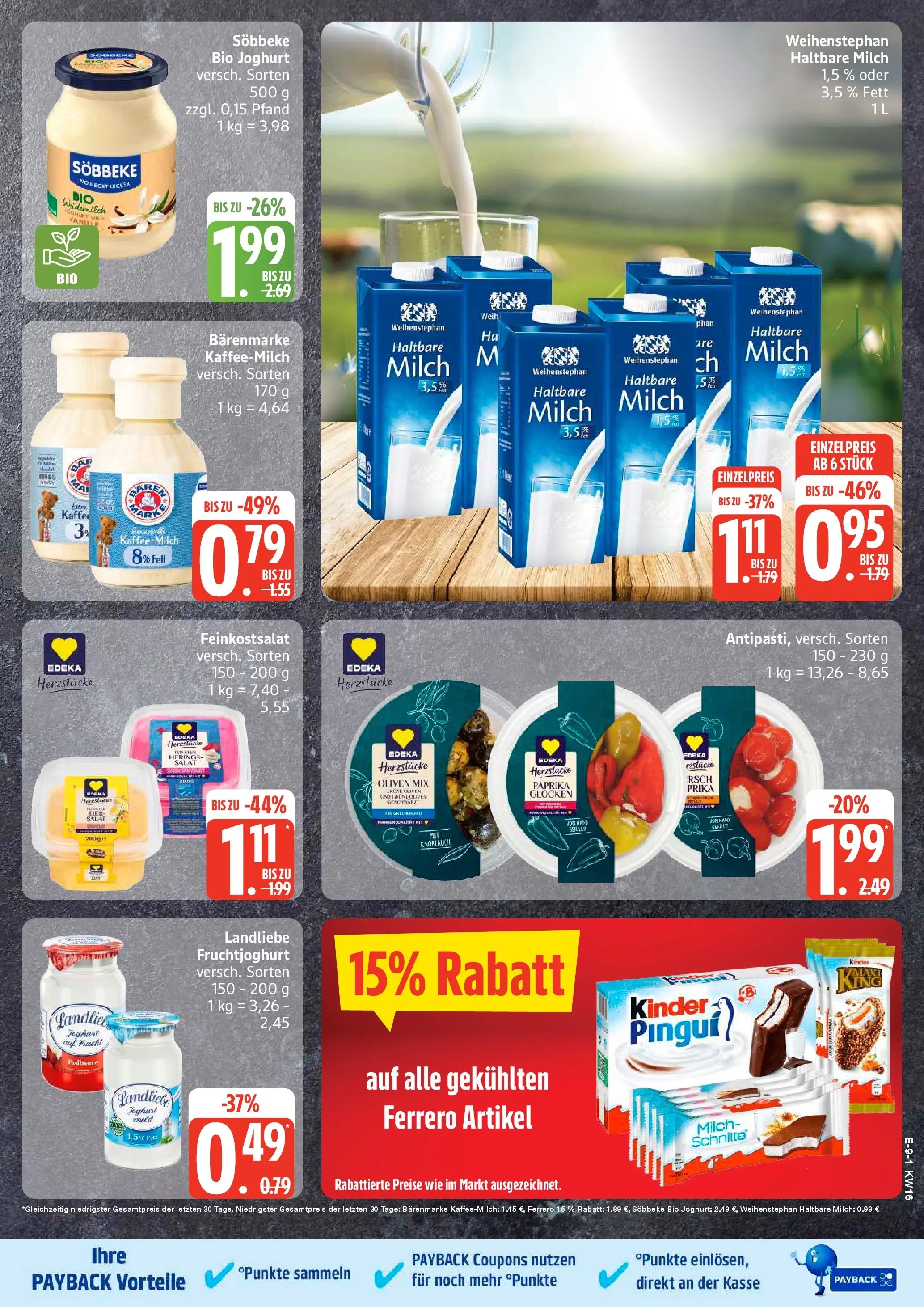 Edeka prospekt Ratzeburg	 (ab 12.04.2026) » Angebote Online | Seite: 11 | Produkte: Milch, Fruchtjoghurt, Paprika, Salat