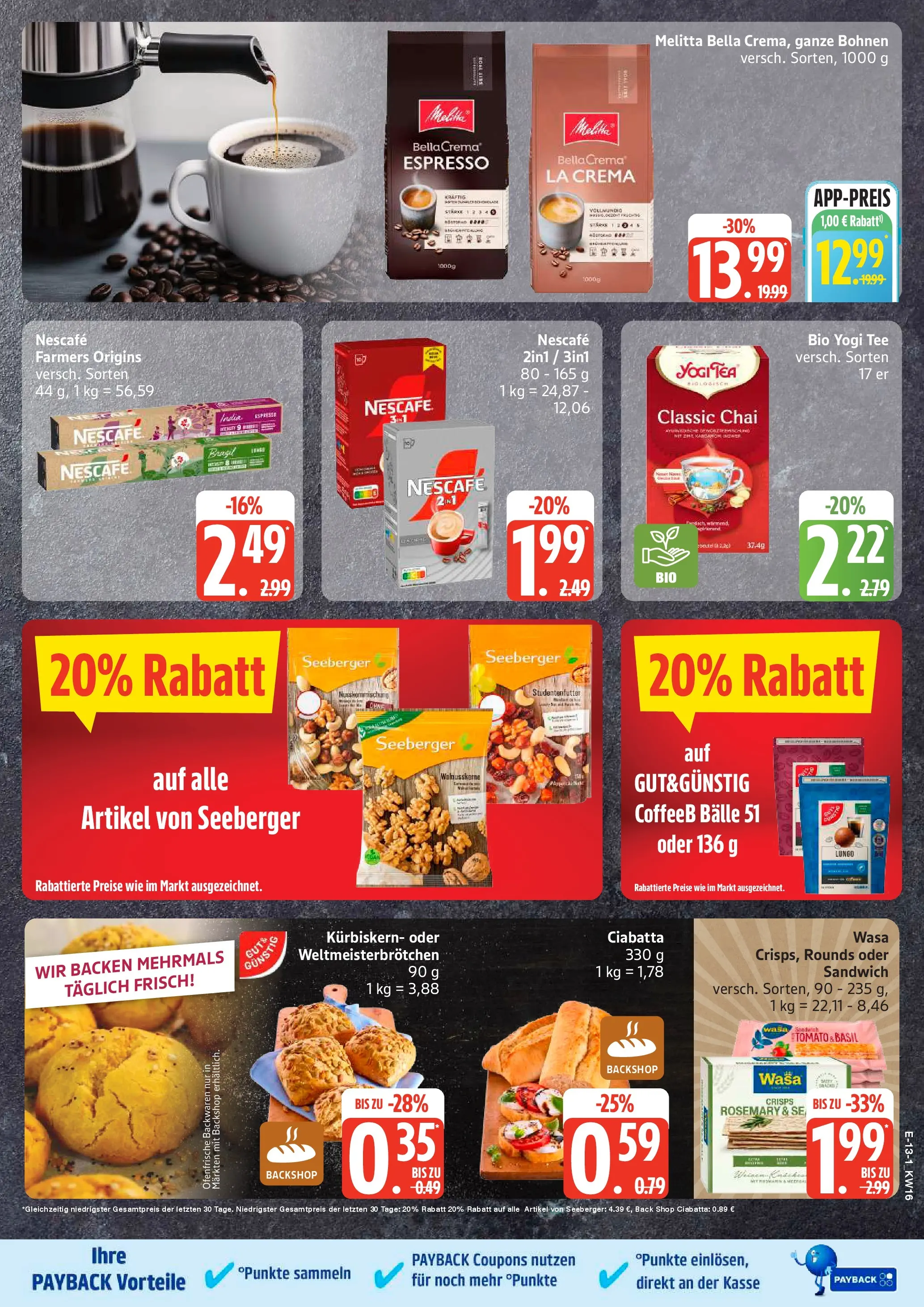 Edeka prospekt Ratzeburg	 (ab 12.04.2026) » Angebote Online | Seite: 15 | Produkte: Melitta, Nescafe, Ofenfrische, Tee