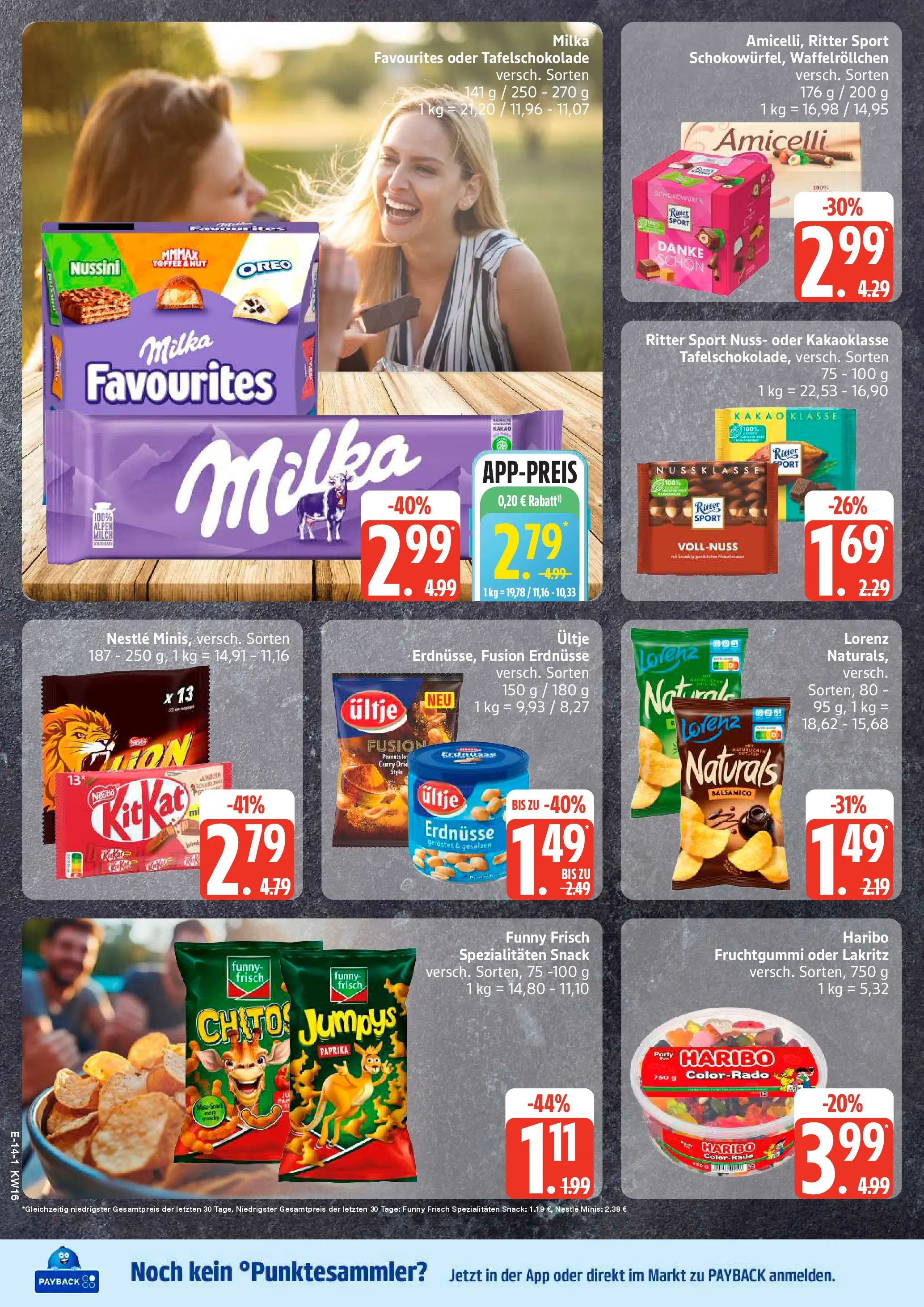 Edeka prospekt Ratzeburg	 (ab 12.04.2026) » Angebote Online | Seite: 16 | Produkte: Ritter sport, Milka, Hut, Chips