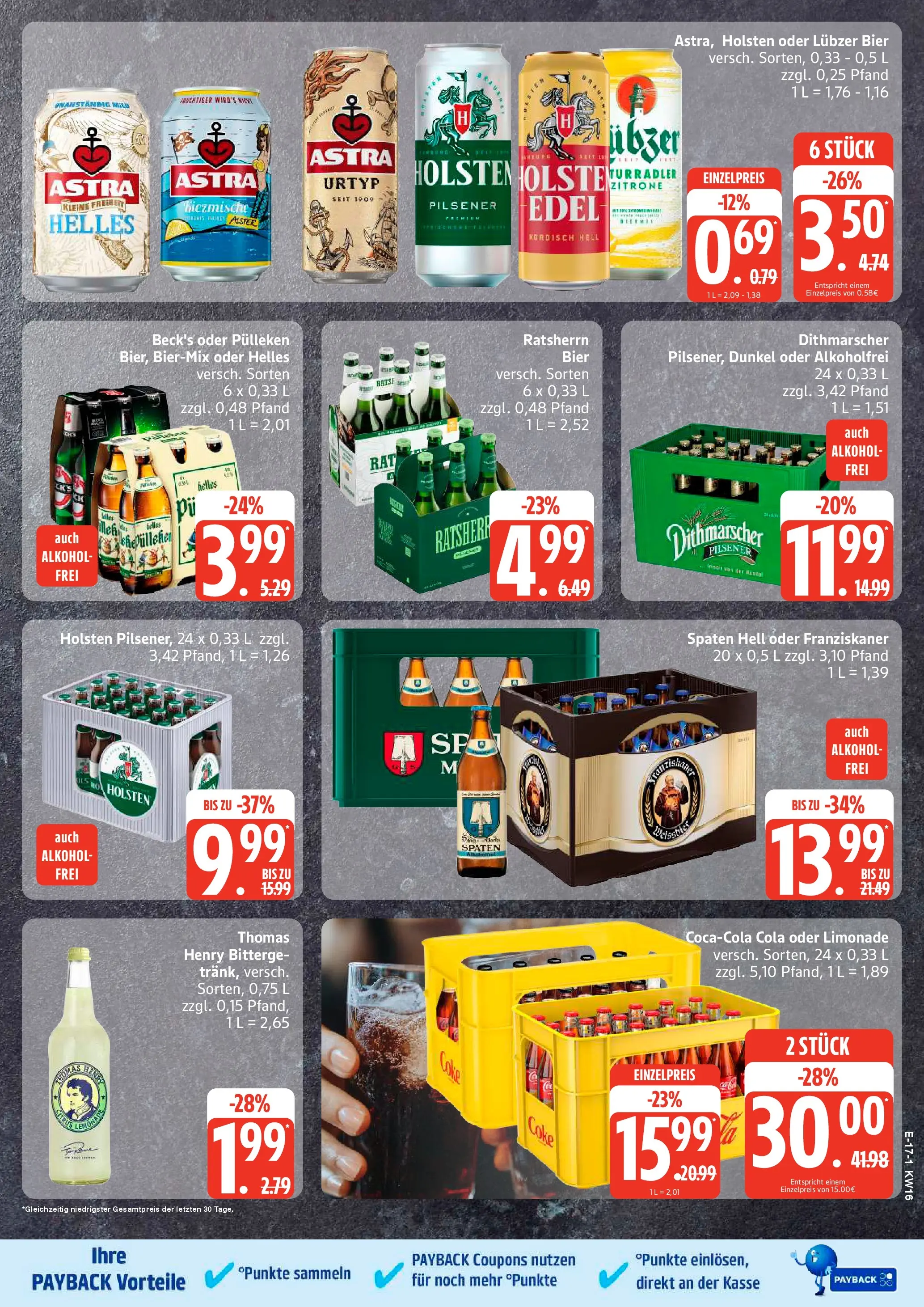 Edeka prospekt Ratzeburg	 (ab 12.04.2026) » Angebote Online | Seite: 21 | Produkte: Astra, Limonade, Holsten, Lubzer