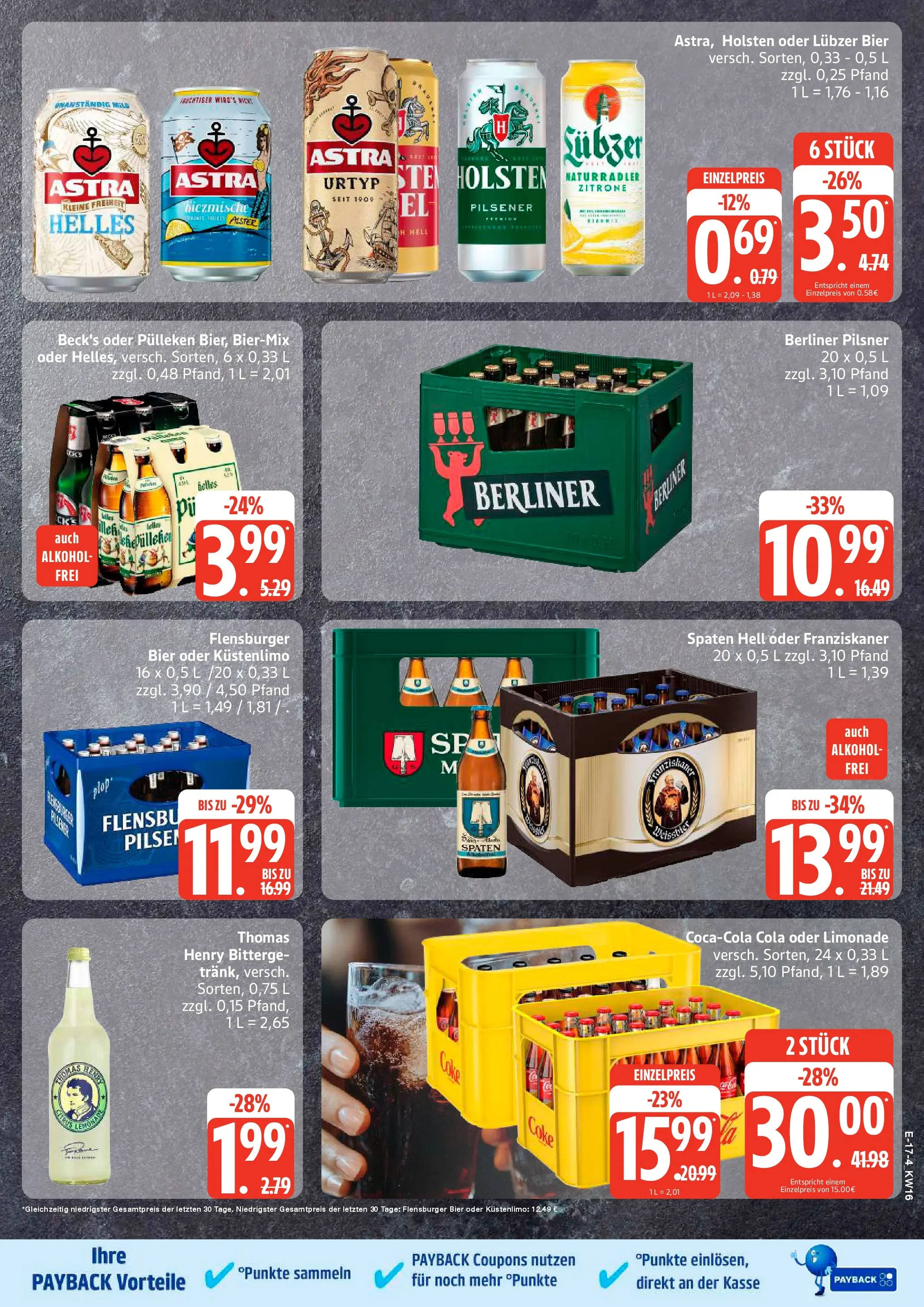 Edeka prospekt Rostock	 (ab 13.04.2026) » Angebote Online | Seite: 21 | Produkte: Berliner, Astra, Holsten, Lubzer