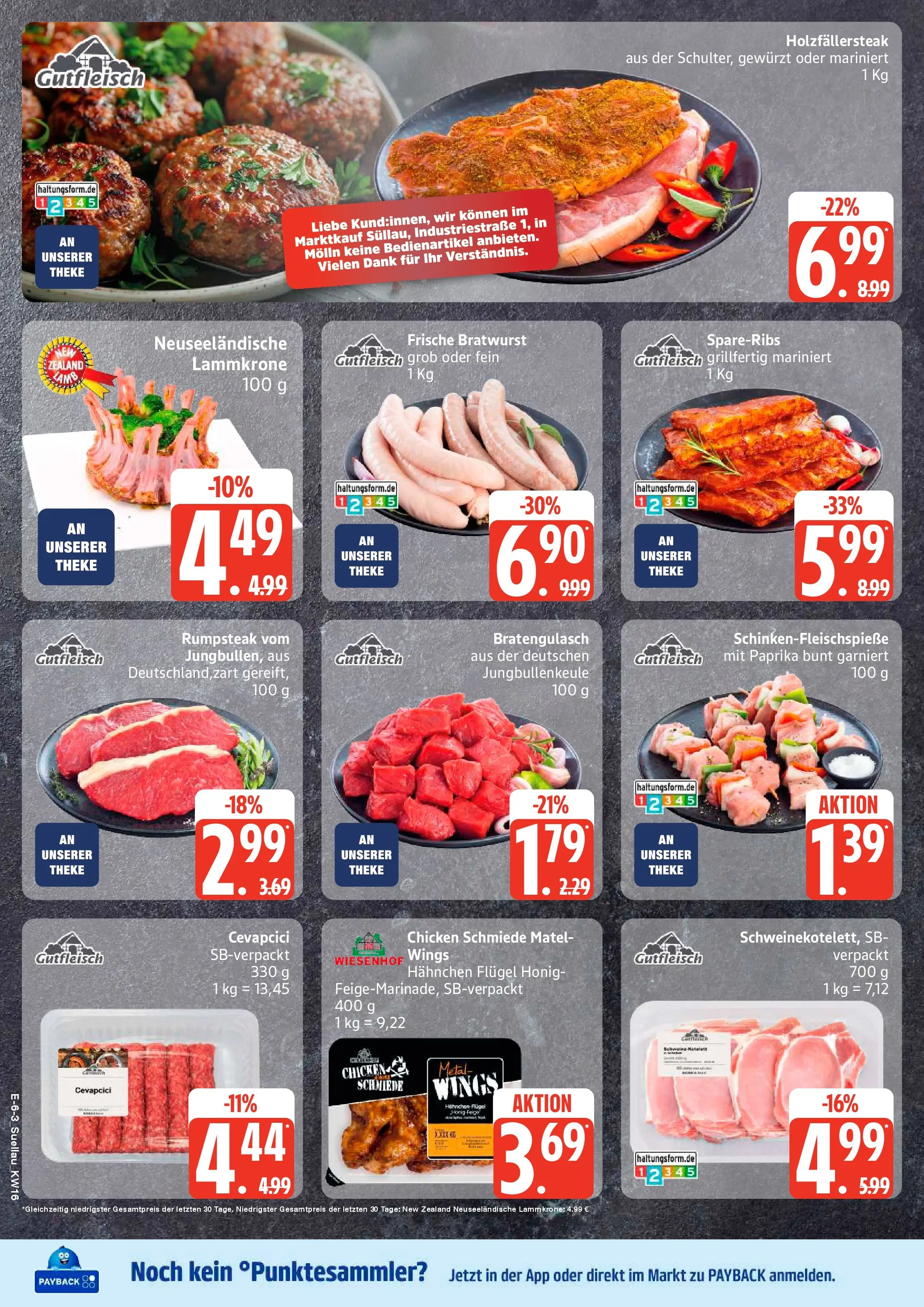Edeka prospekt Ratzeburg	 (ab 12.04.2026) » Angebote Online | Seite: 7 | Produkte: Rumpsteak, Theke, Cevapcici, Steak
