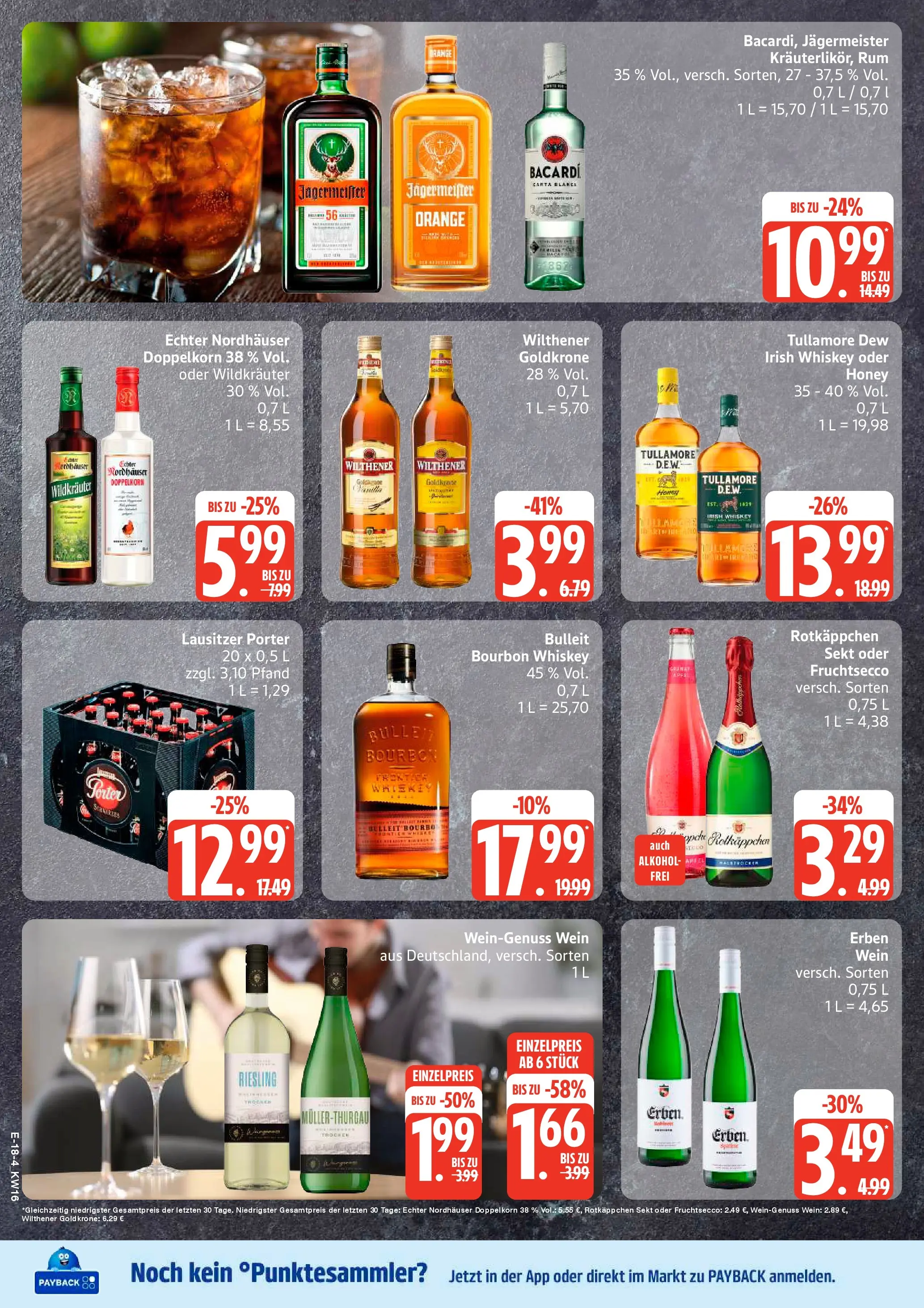 Edeka prospekt Rostock	 (ab 13.04.2026) » Angebote Online | Seite: 23 | Produkte: Wilthener, Rum, Äpfel, Whiskey