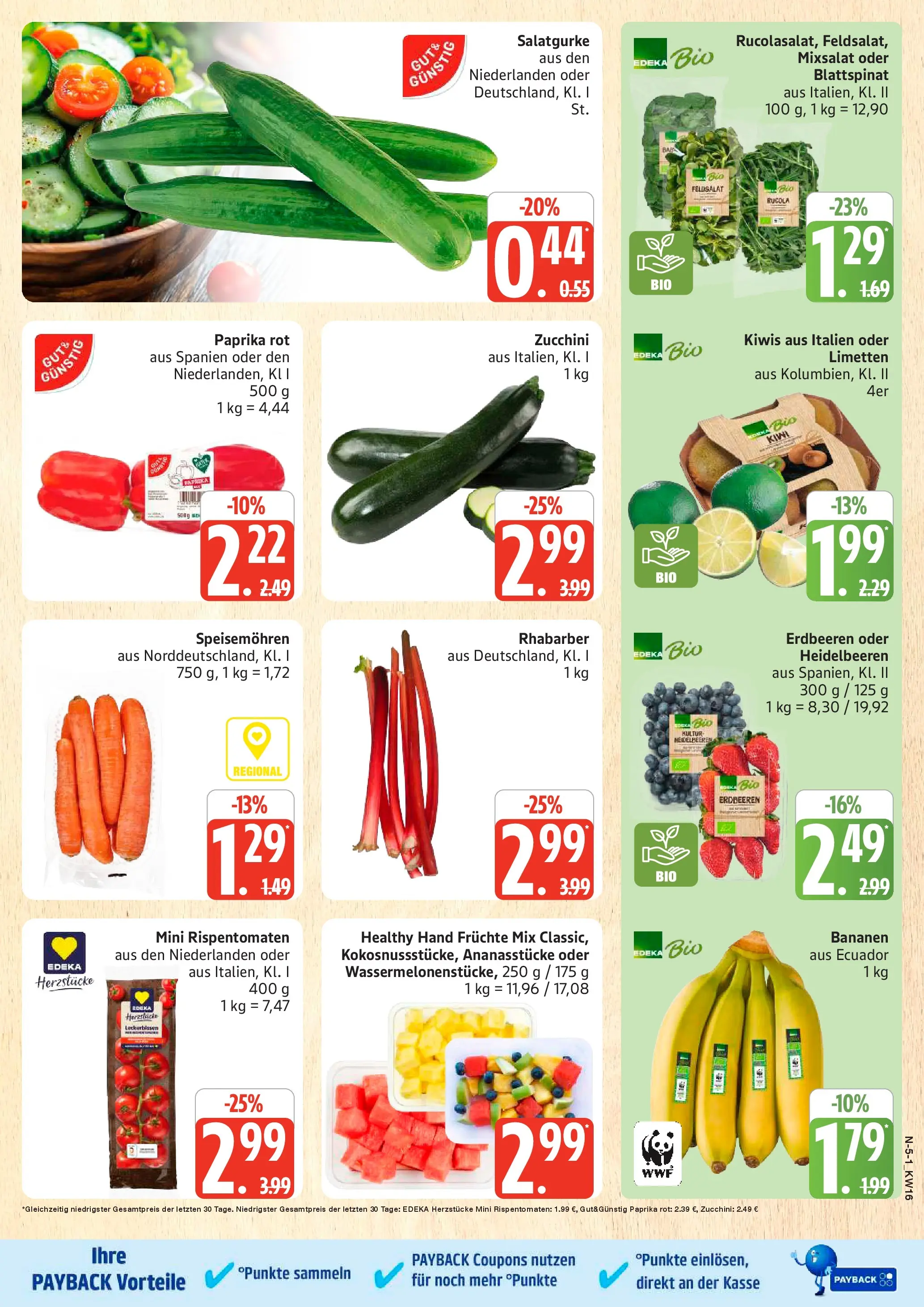 Marktkauf Prospekt Cuxhaven	 (ab 13.04.2026) » Angebote online | Seite: 5 | Produkte: Rucola, Heidelbeeren, Paprika, Erdbeeren