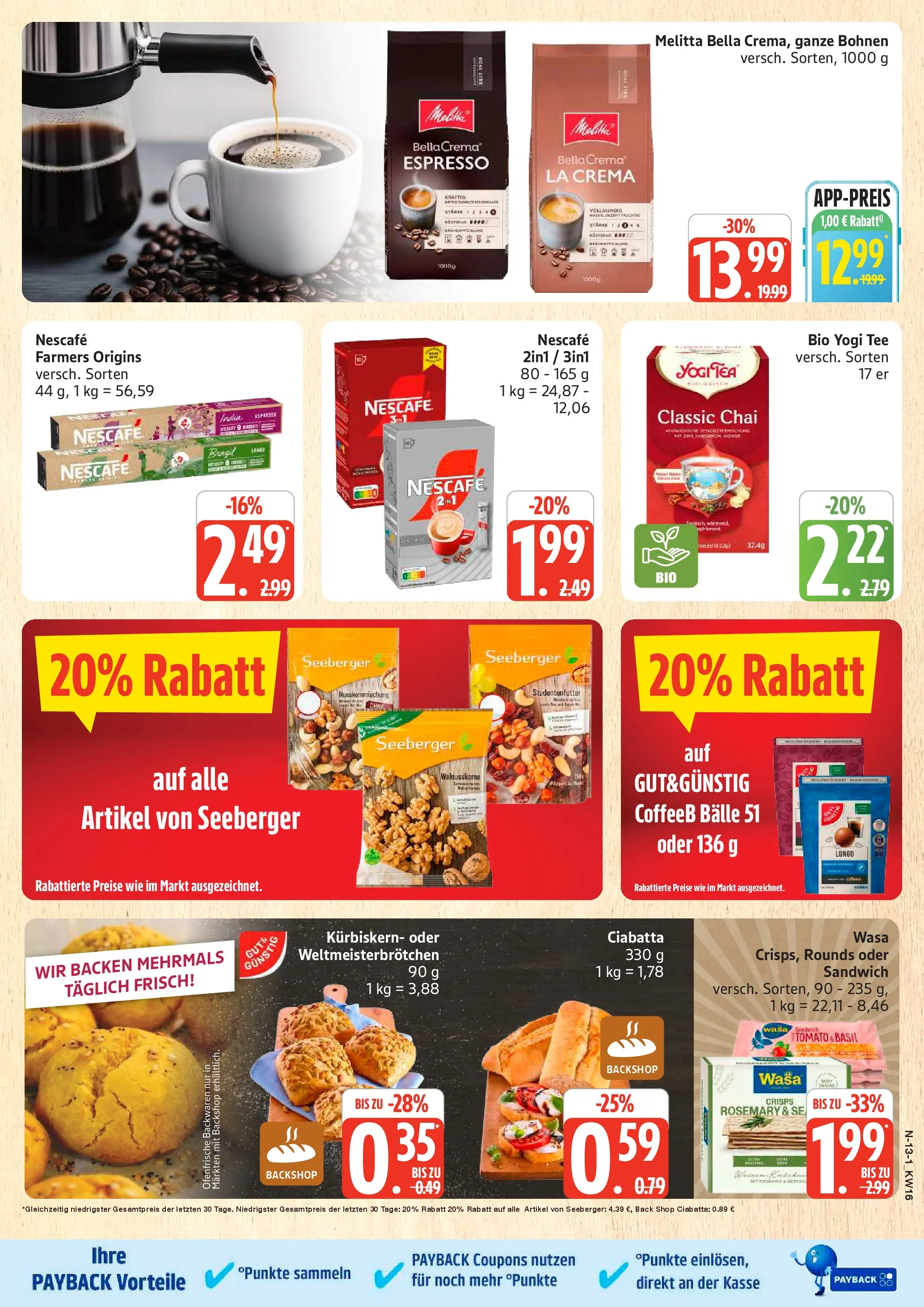 Marktkauf Prospekt Cuxhaven	 (ab 13.04.2026) » Angebote online | Seite: 13 | Produkte: Melitta, Nescafe, Ofenfrische, Tee