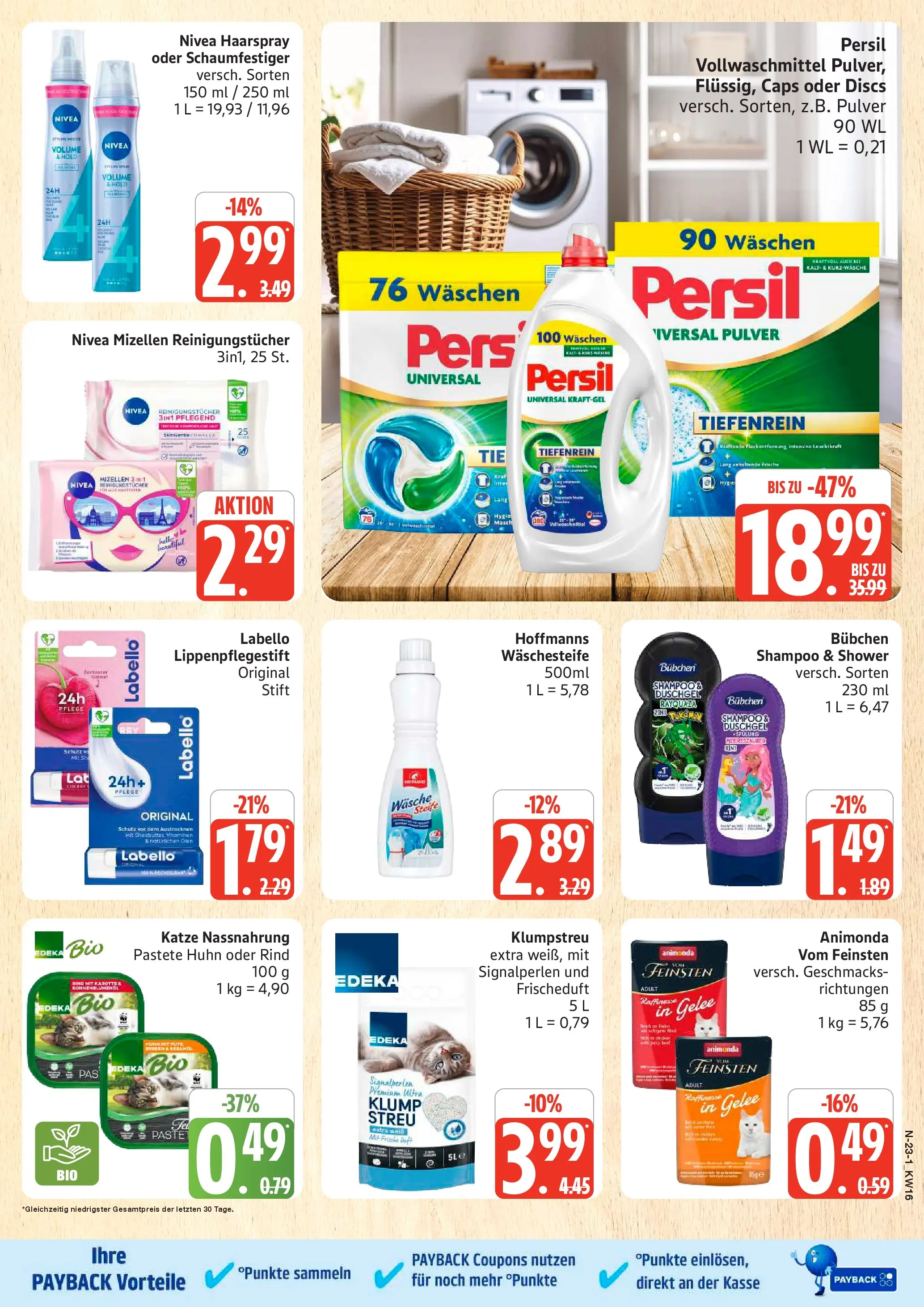 Marktkauf Prospekt Cuxhaven	 (ab 13.04.2026) » Angebote online | Seite: 23 | Produkte: Shampoo, Reinigungstücher, Karotte, Persil