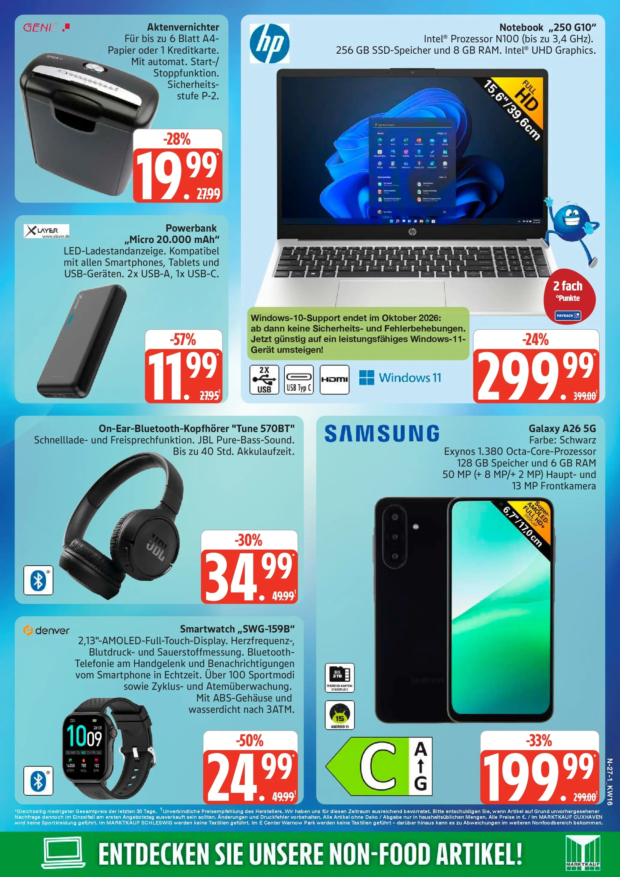 Marktkauf Prospekt Cuxhaven	 (ab 13.04.2026) » Angebote online | Seite: 27 | Produkte: USB, Samsung, Smartphone, Powerbank