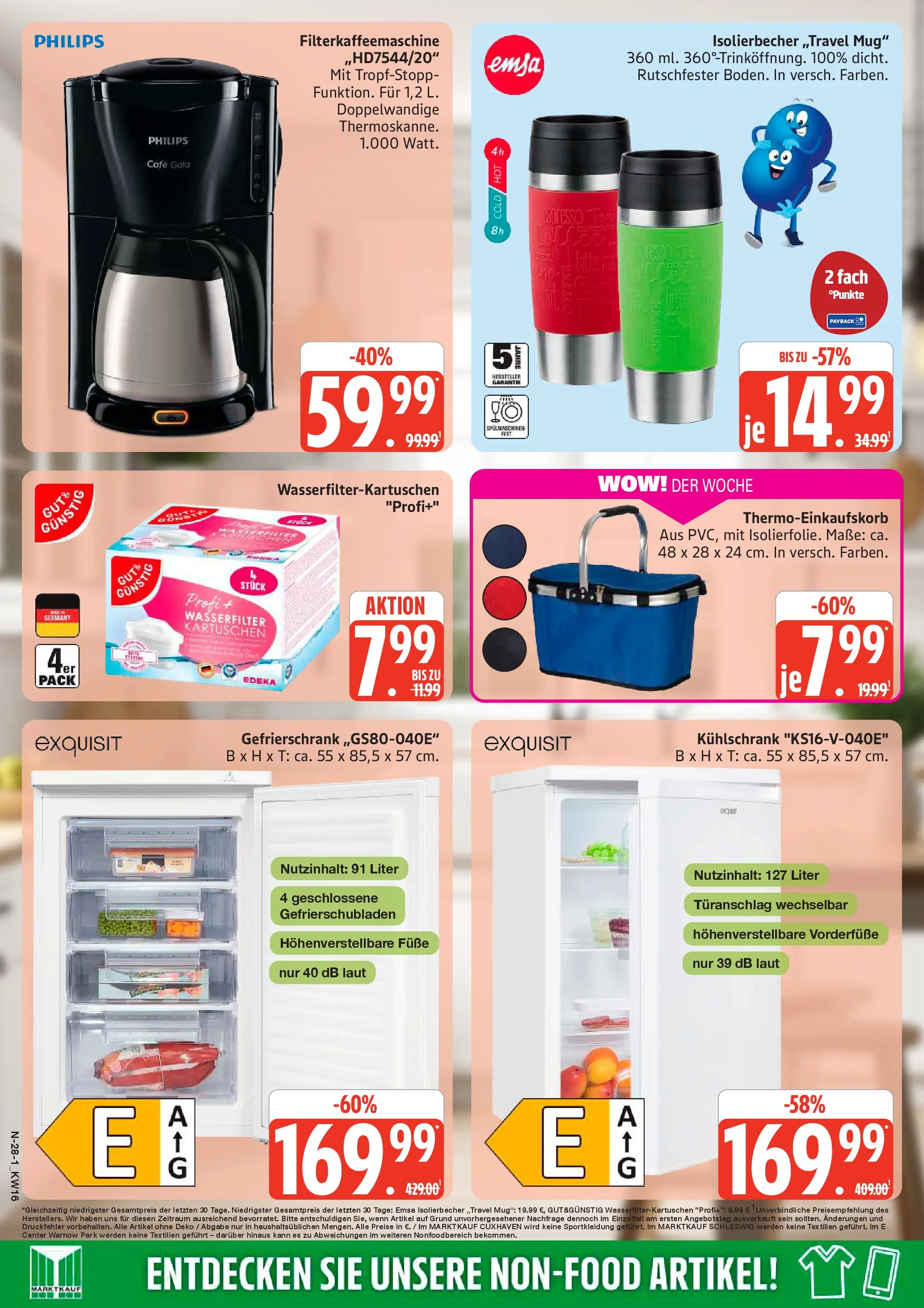 Marktkauf Prospekt Cuxhaven	 (ab 13.04.2026) » Angebote online | Seite: 28 | Produkte: Philips, Gefrierschrank, Kühlschrank, Filterkaffeemaschine