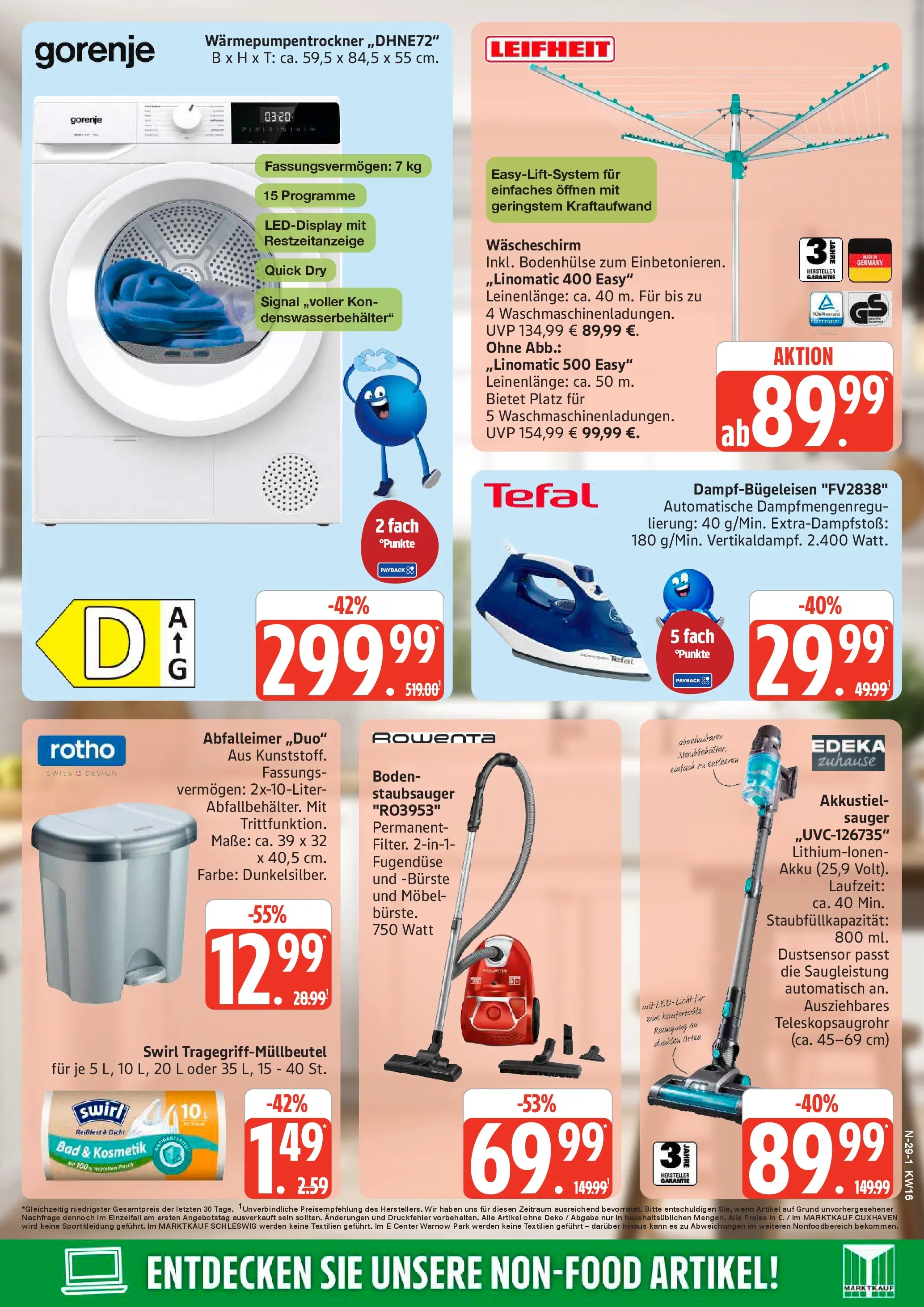 Marktkauf Prospekt Cuxhaven	 (ab 13.04.2026) » Angebote online | Seite: 29 | Produkte: Staubsauger, Bad, Abfalleimer, Bürste