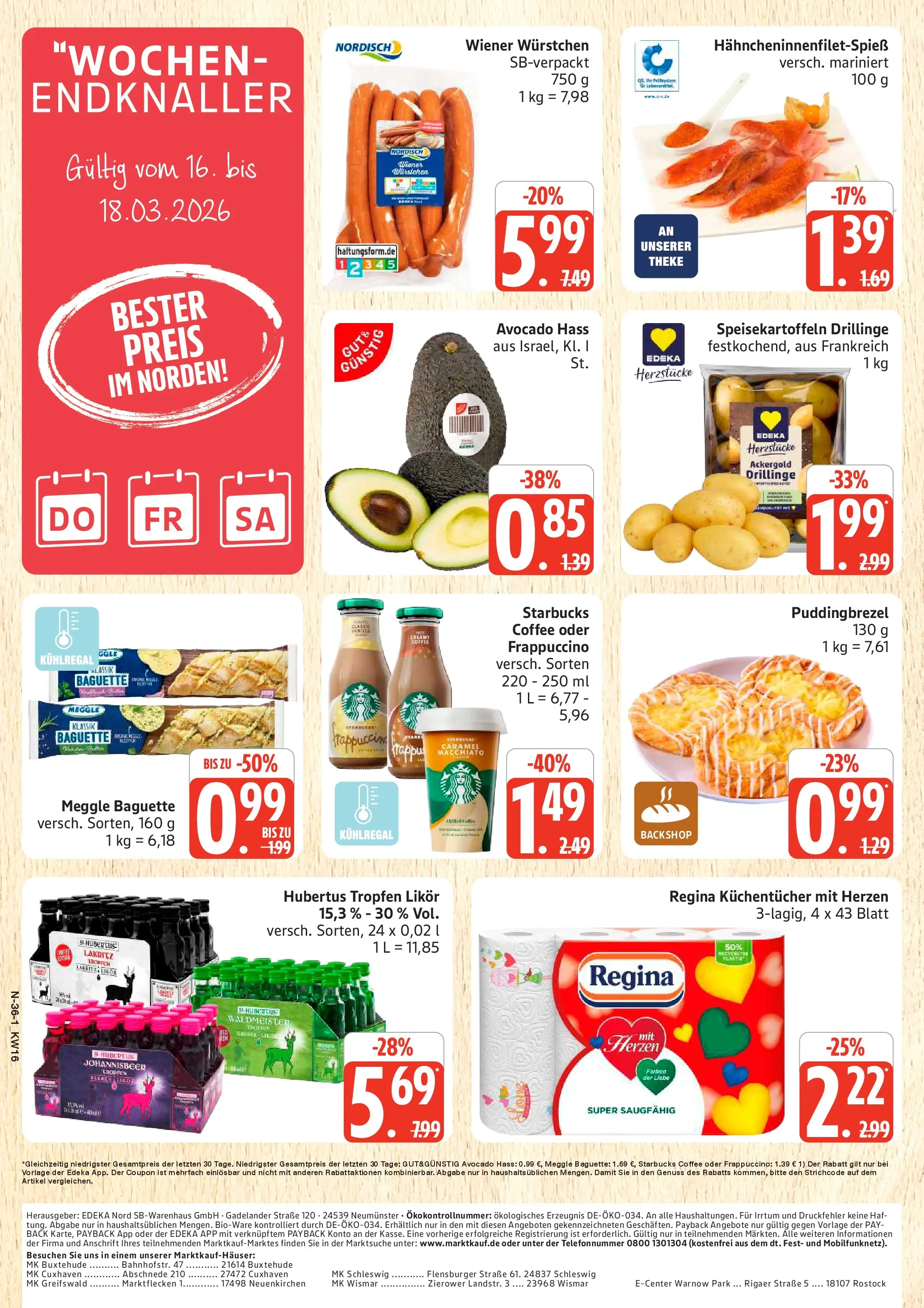 Marktkauf Prospekt Cuxhaven	 (ab 13.04.2026) » Angebote online | Seite: 36 | Produkte: Likör, Baguette, Flensburger, Avocado