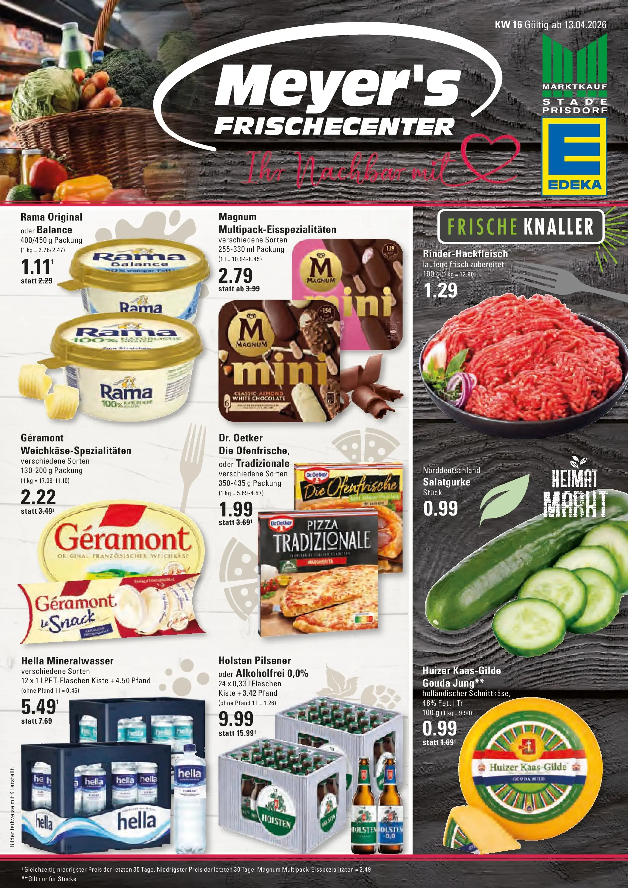 Angebote (ab 13.04.2026) » Angebote online | Seite: 1 | Produkte: Geramont, Rama, Ofenfrische, Hella