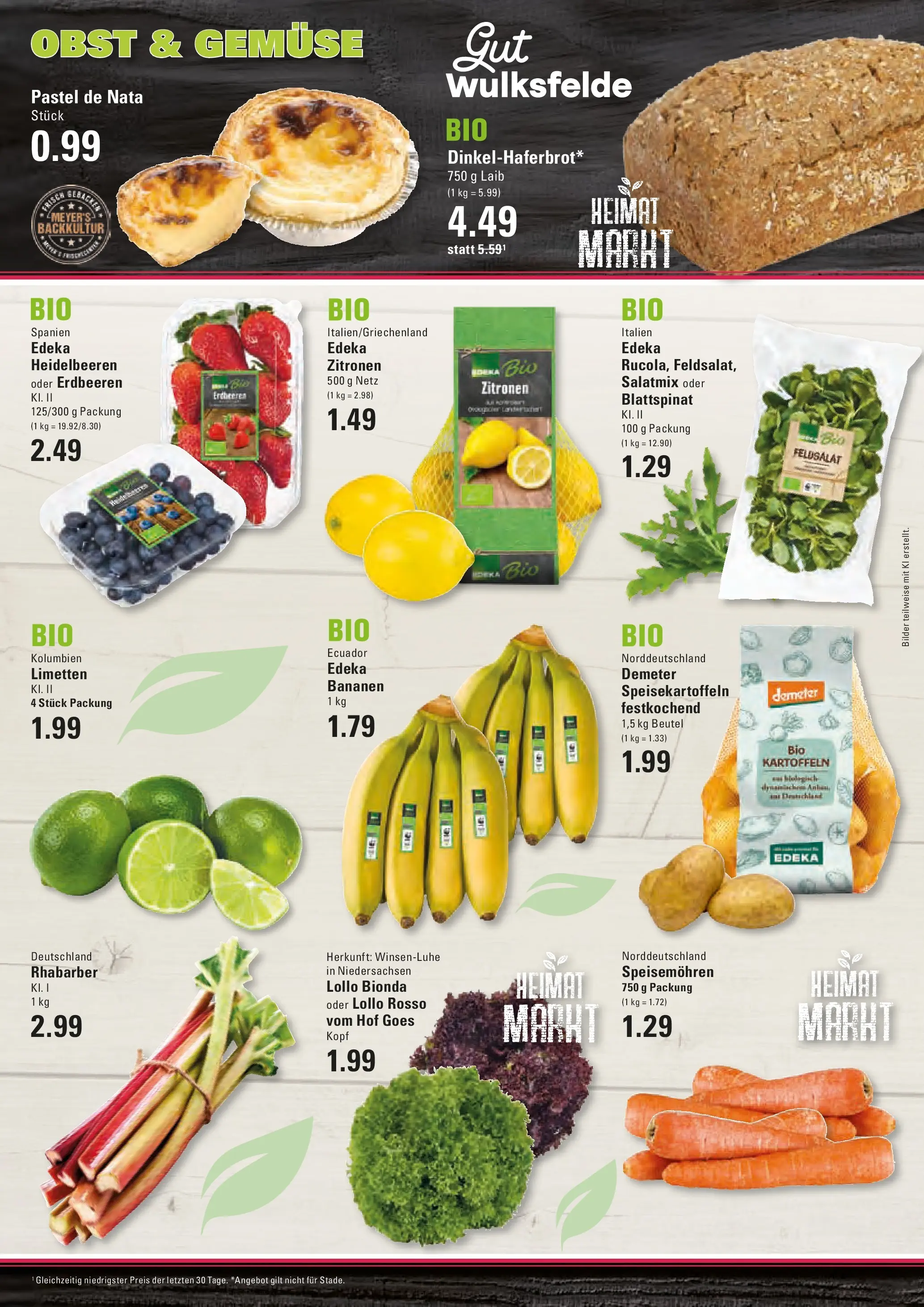 Angebote (ab 13.04.2026) » Angebote online | Seite: 2 | Produkte: Bananen, Heidelbeeren, Kartoffeln, Rhabarber