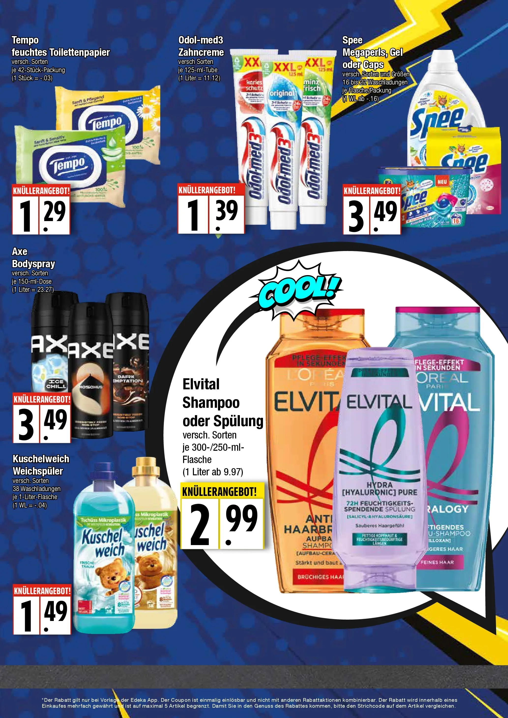 Edeka prospekt Hamburg	 (ab 13.04.2026) » Angebote Online | Seite: 5 | Produkte: Shampoo, Spee, Weichspüler, Axe