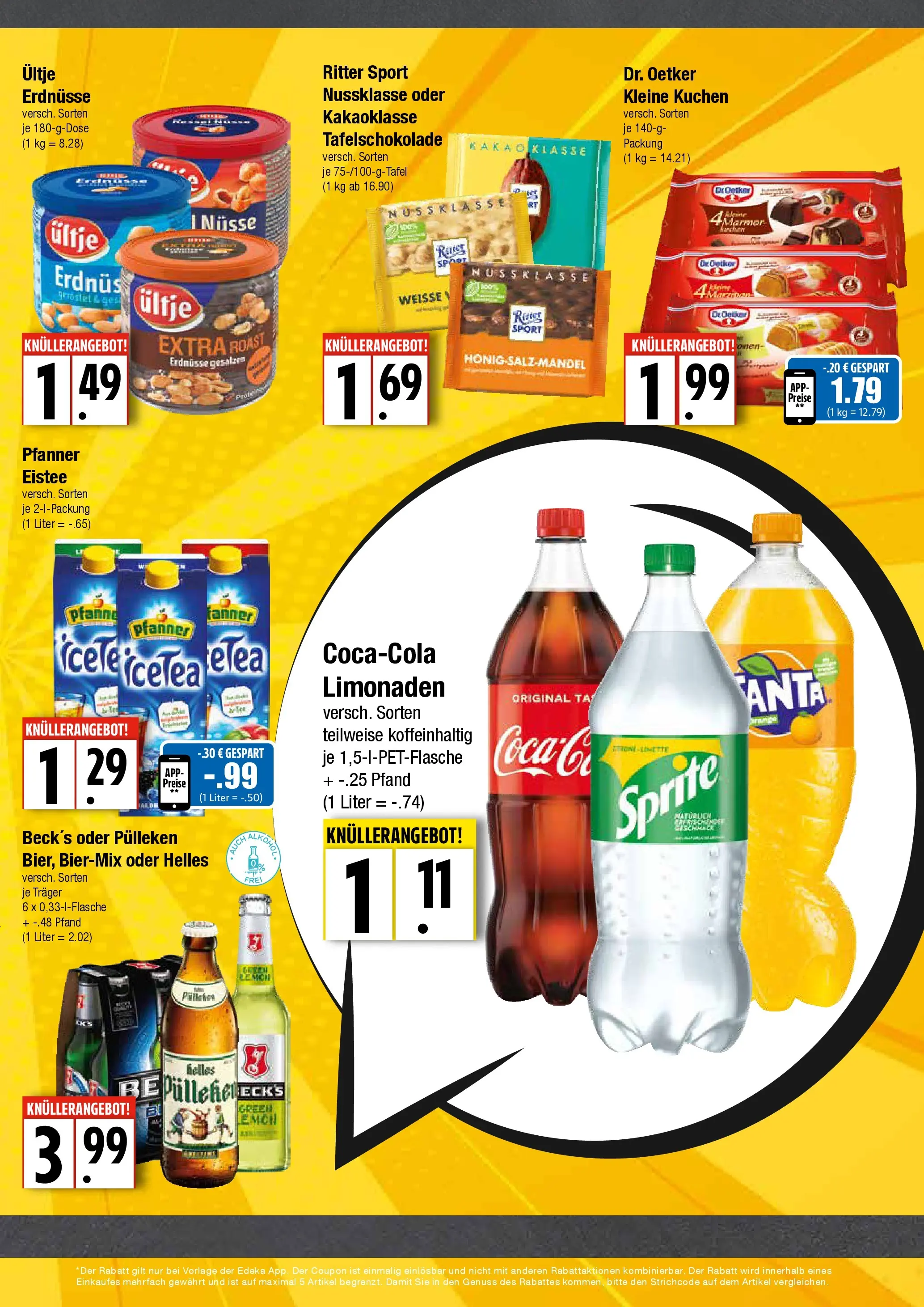 Edeka prospekt Hamburg	 (ab 13.04.2026) » Angebote Online | Seite: 7 | Produkte: Erdnüsse, Sprite, Ritter sport, Kuchen
