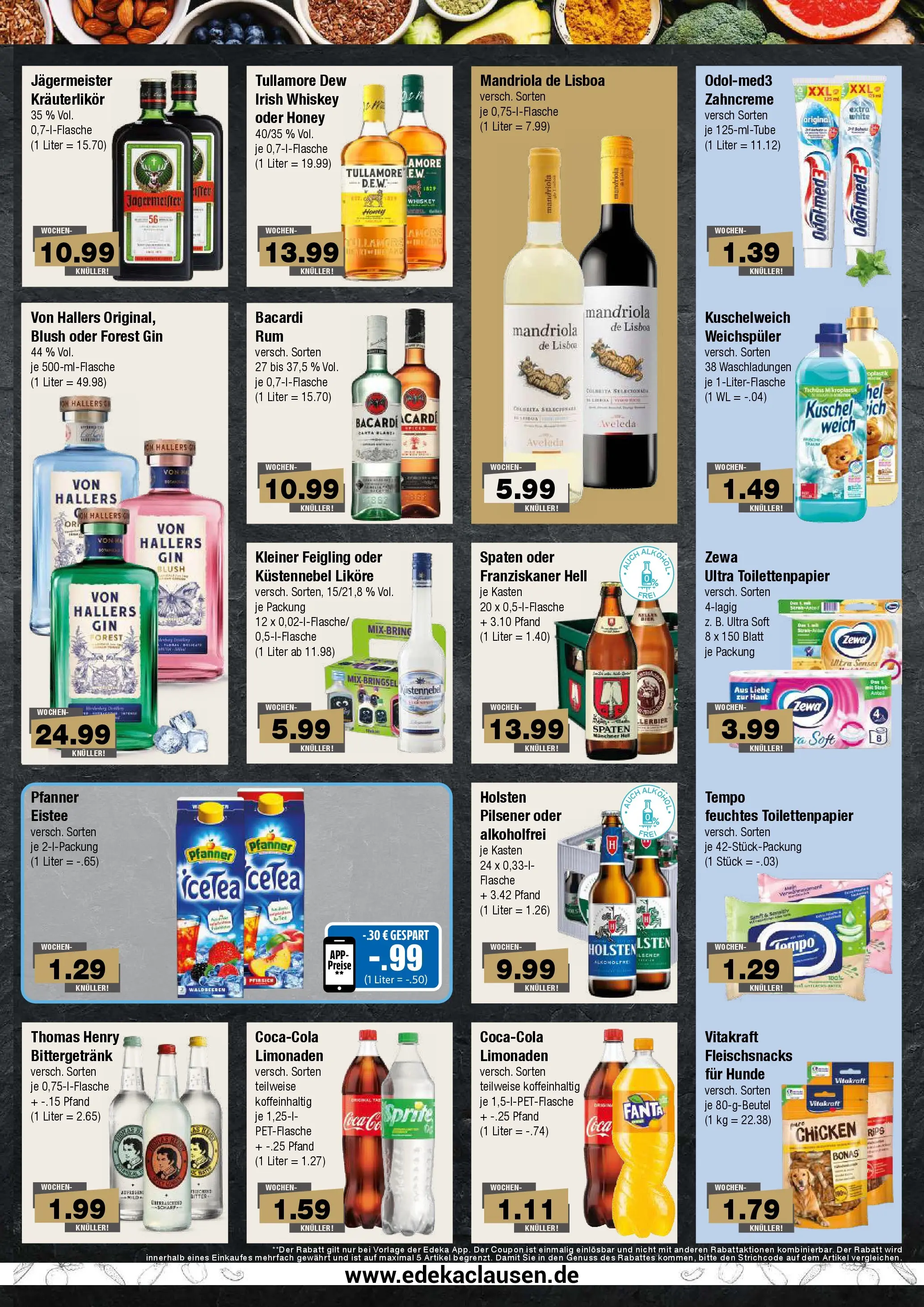 Edeka prospekt Hamburg	 (ab 13.04.2026) » Angebote Online | Seite: 7 | Produkte: Bacardi, Franziskaner, Pfanner eistee, Toilettenpapier