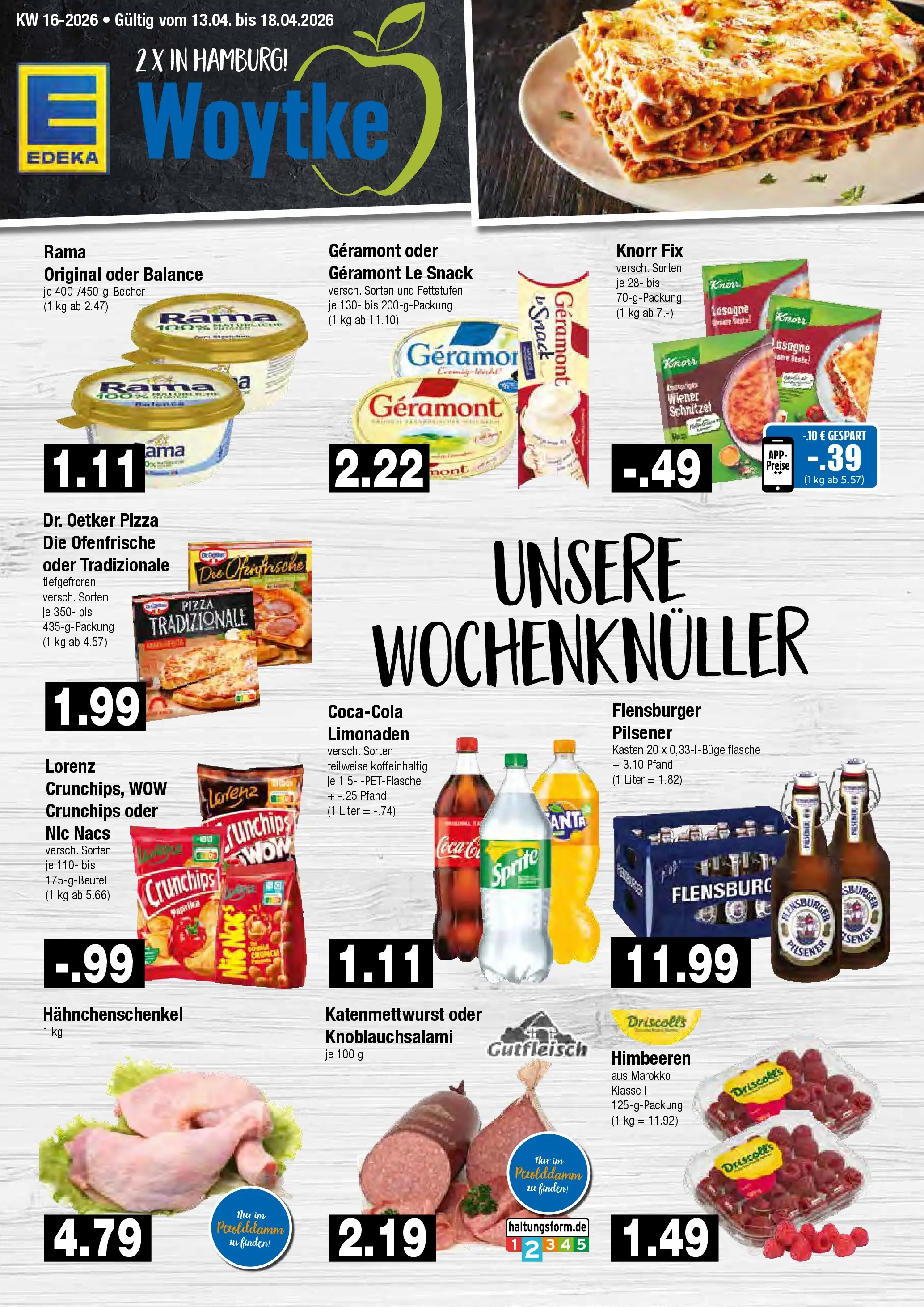 Edeka prospekt Hamburg	 (ab 13.04.2026) » Angebote Online | Seite: 1 | Produkte: Knorr fix, Hahnchenschenkel, Ofenfrische, Paprika