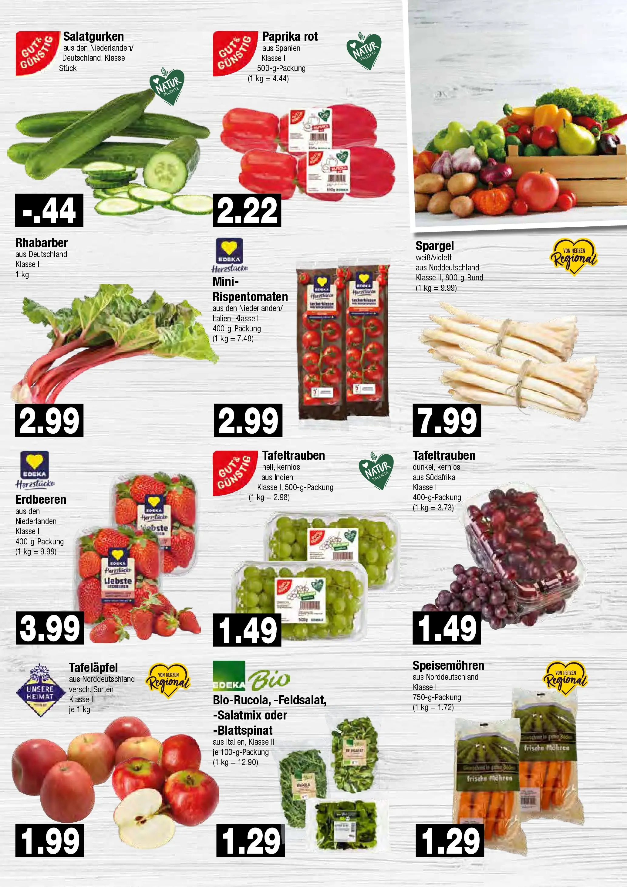 Edeka prospekt Hamburg	 (ab 13.04.2026) » Angebote Online | Seite: 3 | Produkte: Spargel, Mohren, Paprika, Erdbeeren