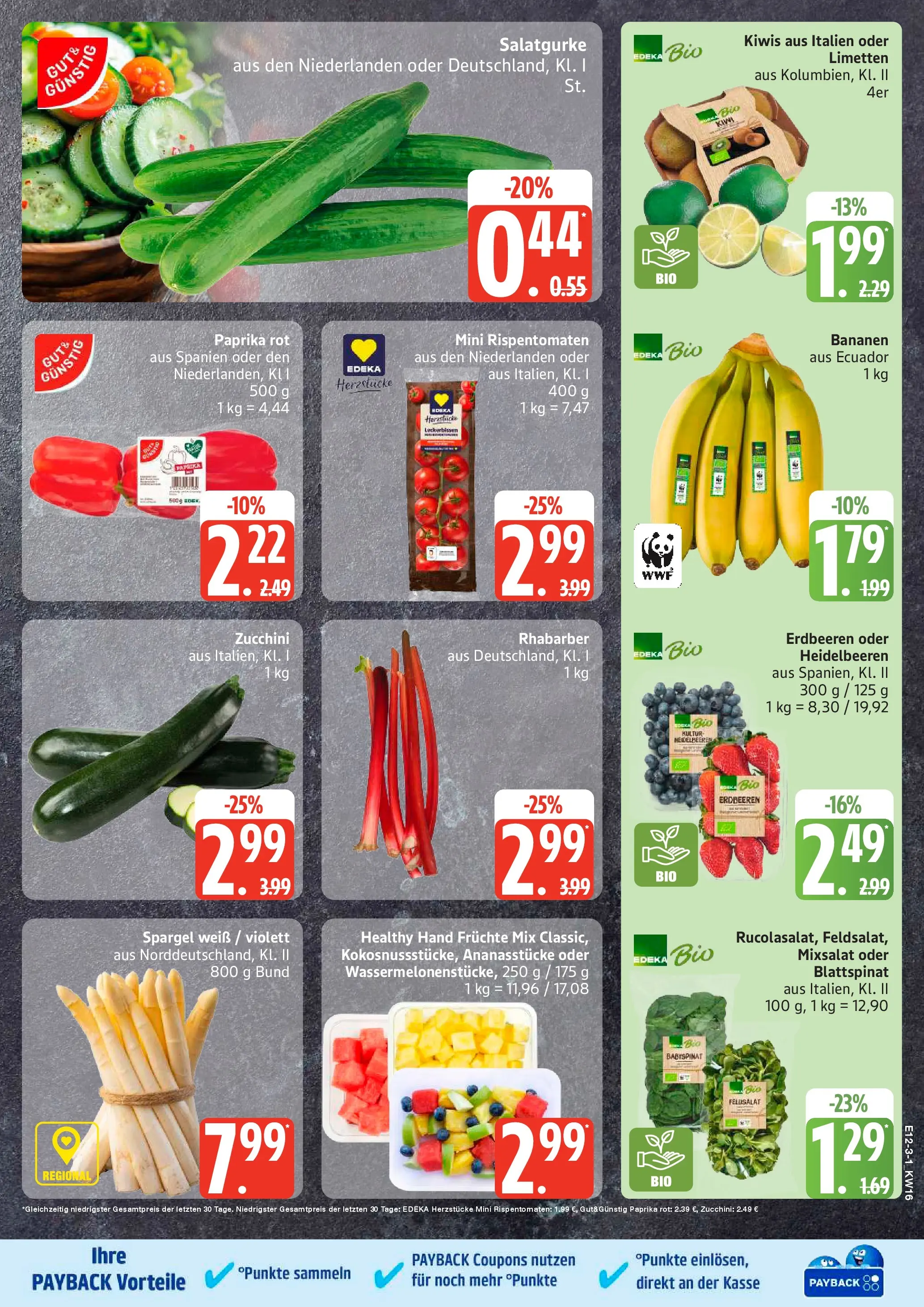 Edeka prospekt Sterup	 (ab 13.04.2026) » Angebote Online | Seite: 3 | Produkte: Limetten, Bananen, Spargel, Rhabarber