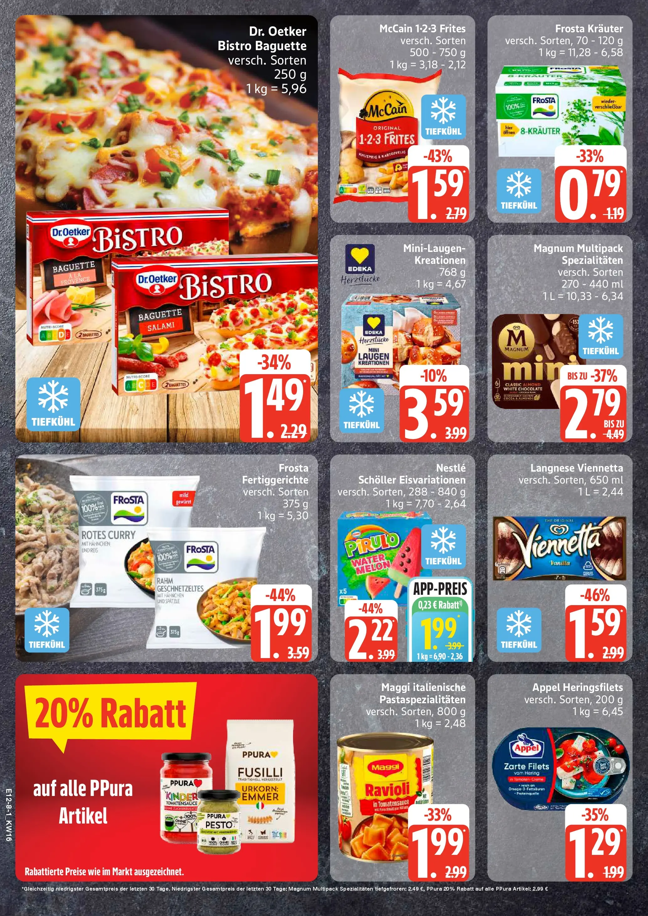 Edeka prospekt Sterup	 (ab 13.04.2026) » Angebote Online | Seite: 8 | Produkte: Baguette, Frosta, Fertiggerichte, Salami