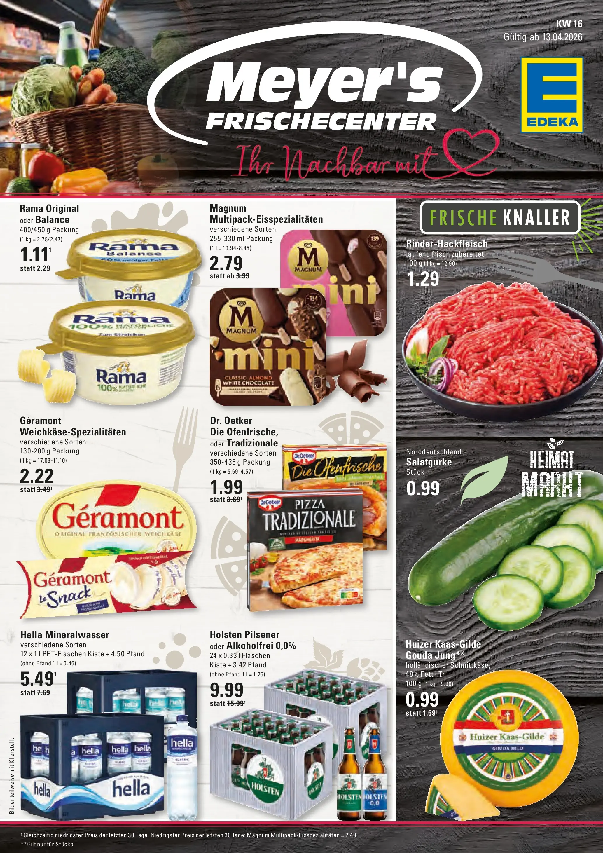 Edeka prospekt Hamburg	 (ab 13.04.2026) » Angebote Online | Seite: 1 | Produkte: Gouda, Mineralwasser, Bilder, Hella