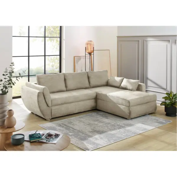 Ecksofa mit Bettfunktion und Bettkasten