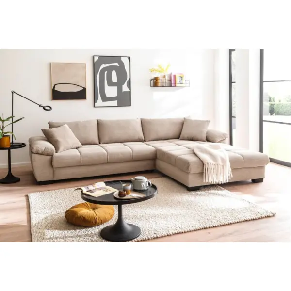 Ecksofa mit Bettfunktion und Bettkasten