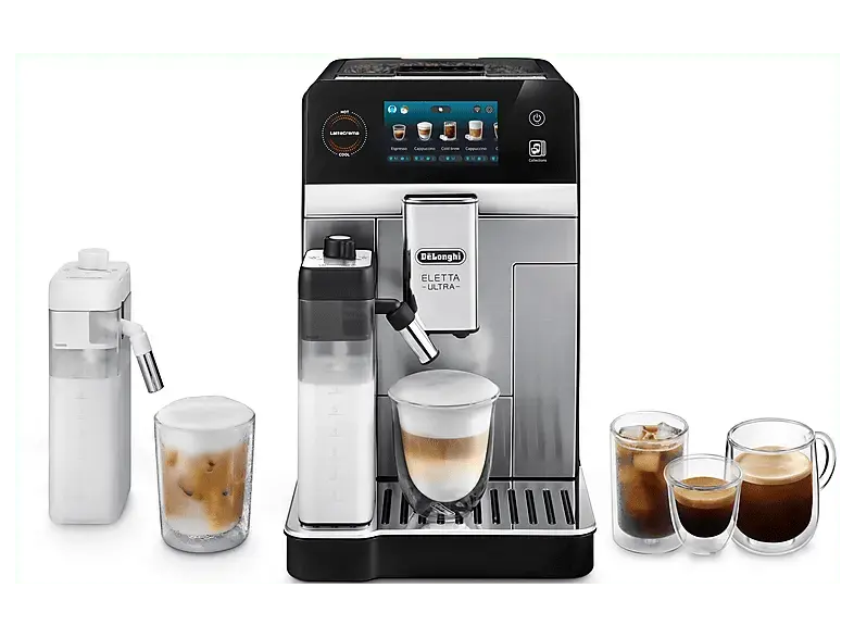 De'Longhi ECAM 470.85.MB ELETTA ultra Kaffeevollautomat (Silber, Kegelmahlwerk, 19 bar)