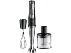 Braun MultiQuick 9 MQ 9135XI Stabmixer (Schwarz/Edelstahl, 1200 Watt, Zerkleinerer: 500ml, Messbecher: 600 ml)