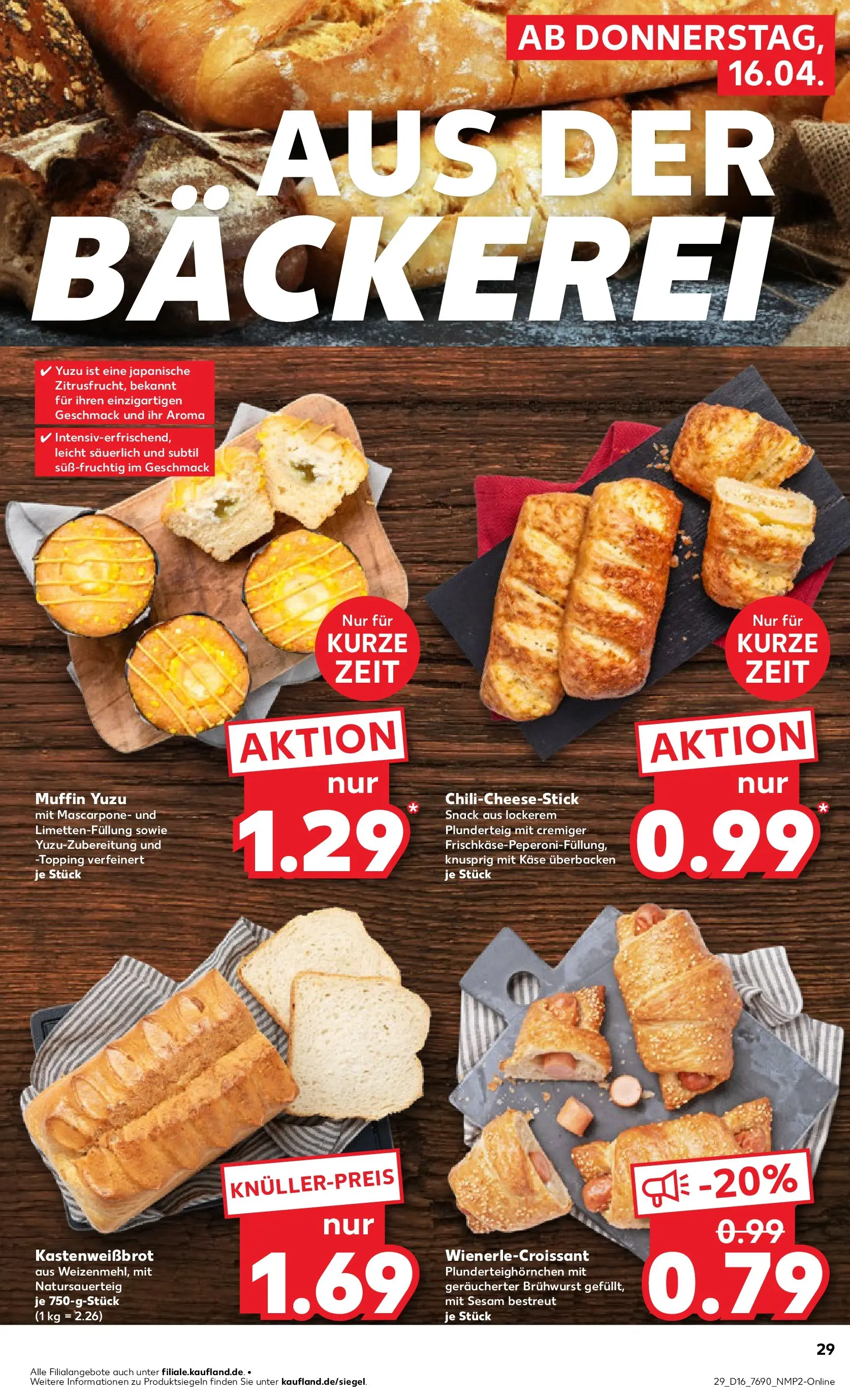 Prospekt Kaufland ab 13.04.2026 » Angebote und Werbung Online | Seite: 41 | Produkte: Bäckerei, Käse, Mascarpone, Croissant Prospekt Kaufland ab 13.04.2026 » Angebote Online zum Blättern | Seite: 41 | Produkte: Bäckerei, Käse, Mascarpone, Croissant