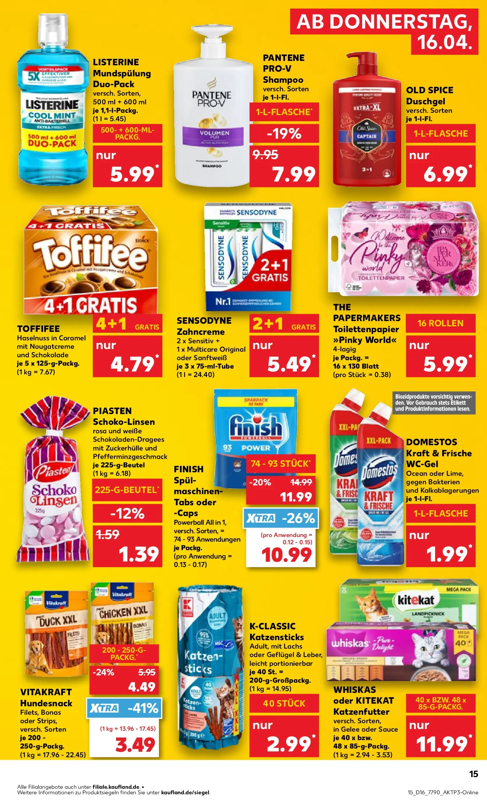 Prospekt Kaufland ab 13.04.2026 » Angebote Online zum Blättern | Seite: 27 | Produkte: Finish, Lachs, Listerine, Toilettenpapier