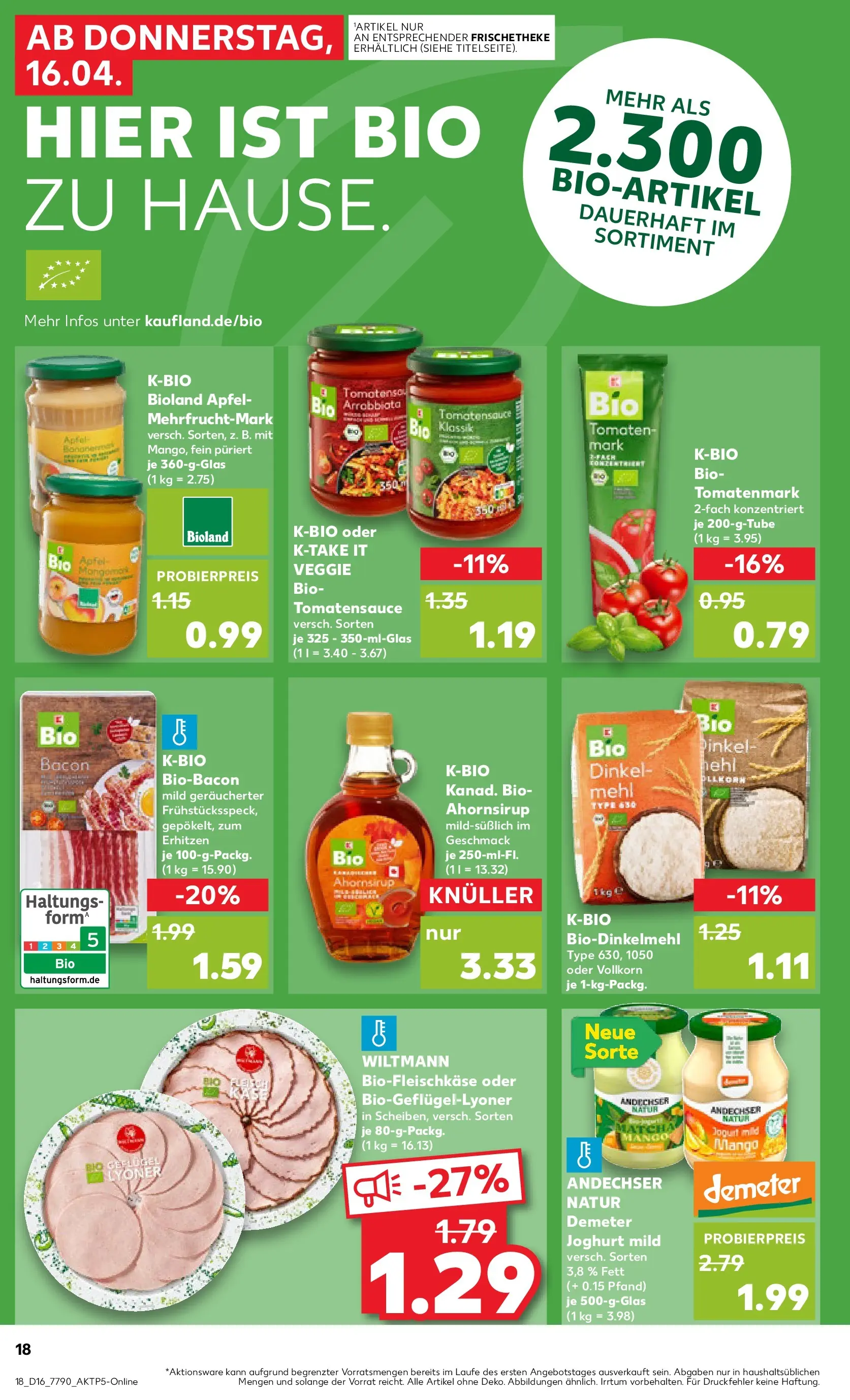 Prospekt Kaufland ab 13.04.2026 » Angebote Online zum Blättern | Seite: 30 | Produkte: Mehl, Äpfel, Tomaten, Mango