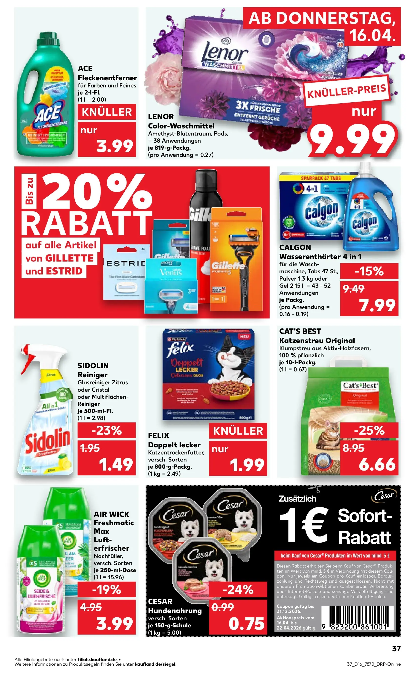 Prospekt Kaufland ab 13.04.2026 » Angebote Online zum Blättern | Seite: 49 | Produkte: Lenor, Fleckenentferner, Waschmittel