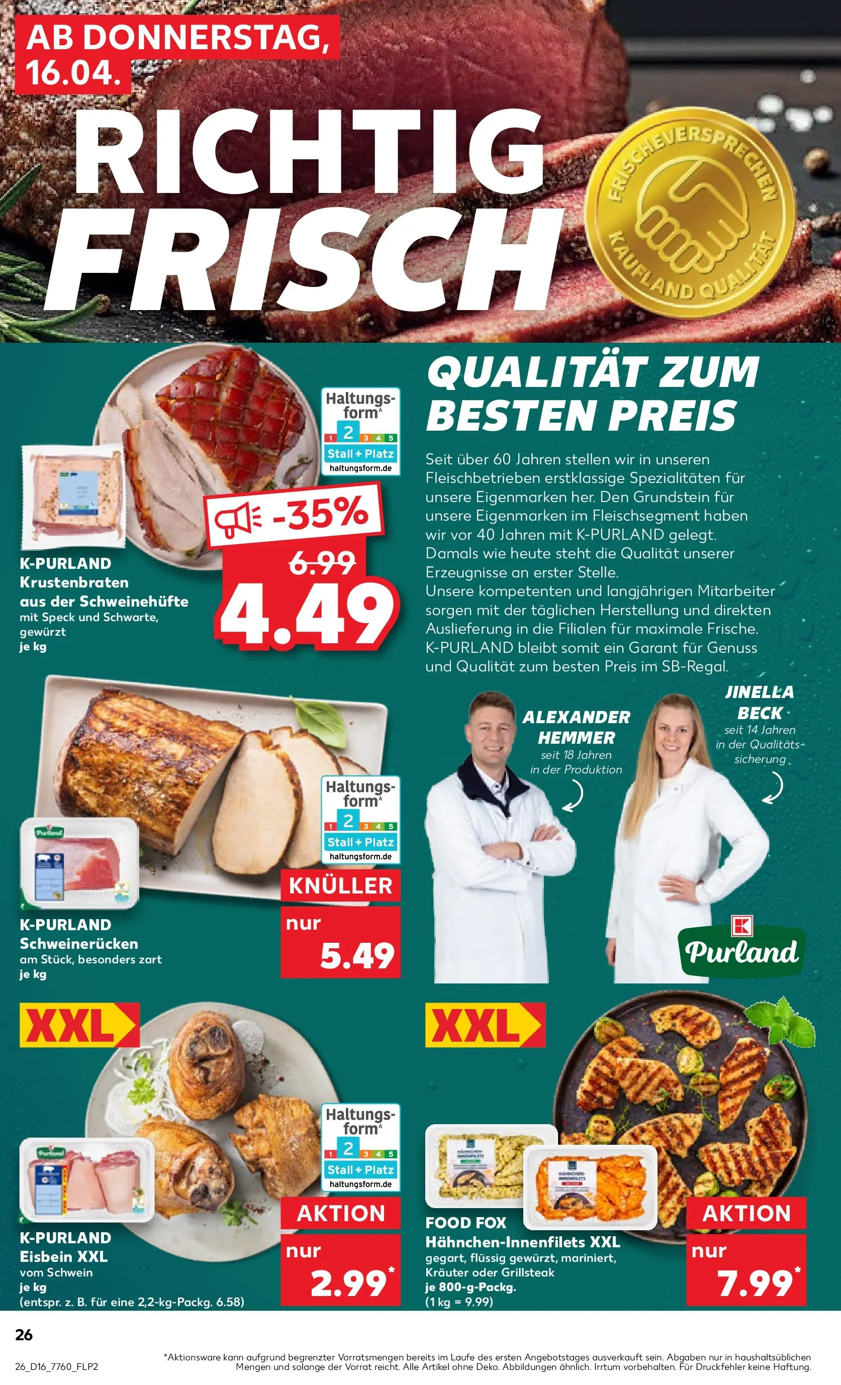Prospekt Kaufland ab 13.04.2026 » Angebote Online zum Blättern | Seite: 38 | Produkte: Krustenbraten, Schweinerucken