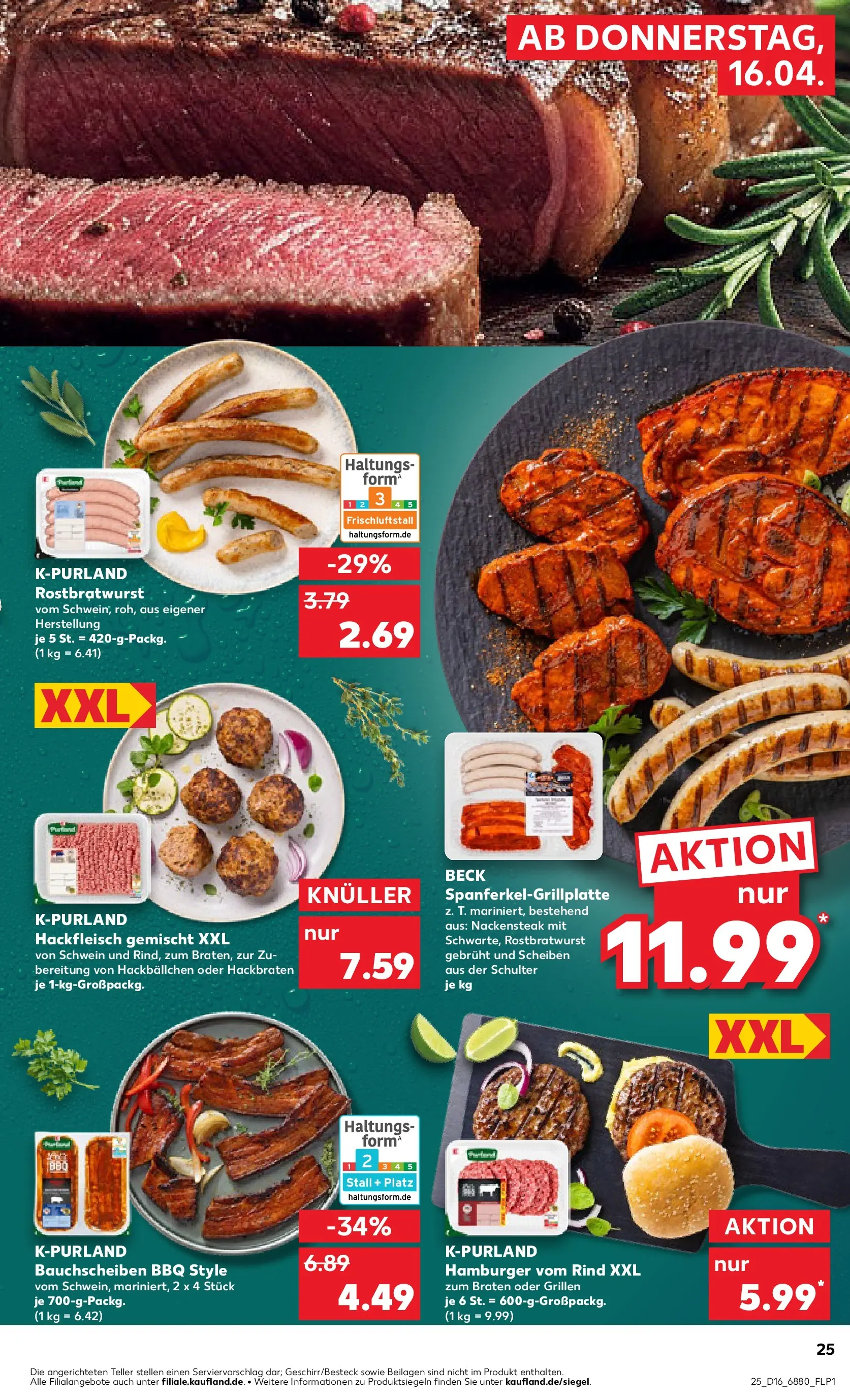 Prospekt Kaufland ab 16.04.2026 » Angebote Online zum Blättern | Seite: 25 | Produkte: Hackfleisch