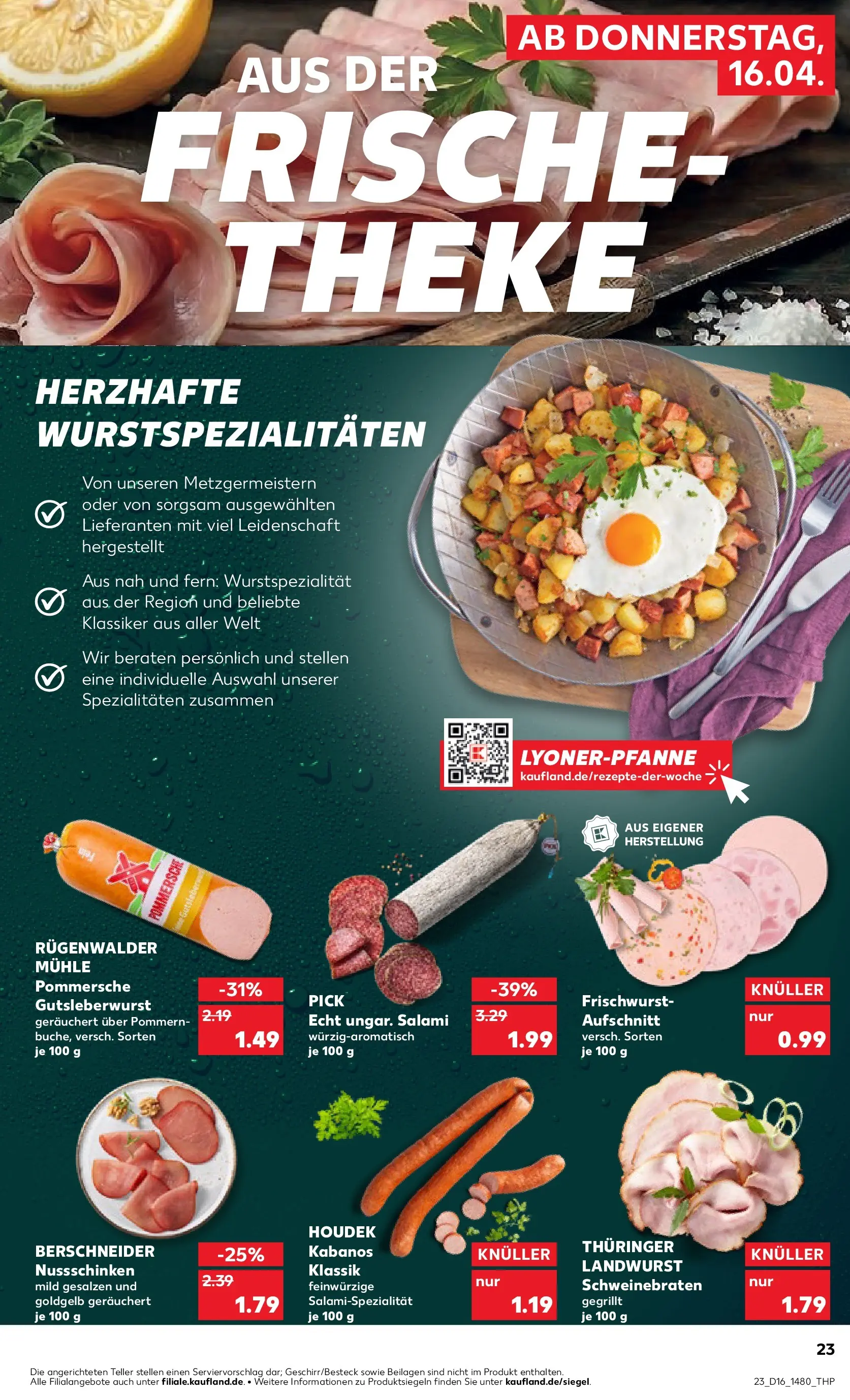 Prospekt Kaufland ab 13.04.2026 » Angebote Online zum Blättern | Seite: 35 | Produkte: Mühle, Theke, Salami