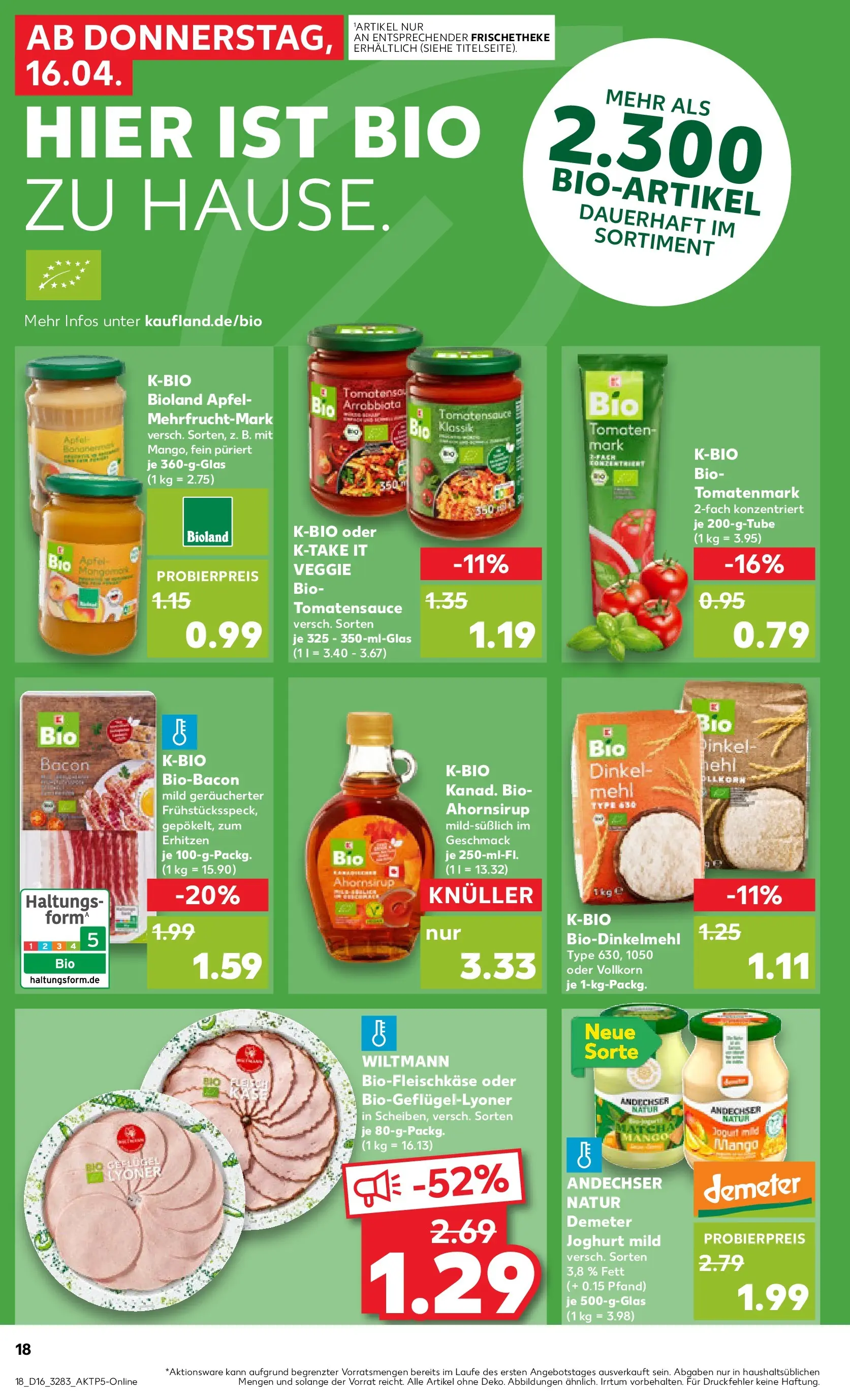 Prospekt Kaufland ab 13.04.2026 » Angebote Online zum Blättern | Seite: 30 | Produkte: Mehl, Joghurt, Tomaten, Mango