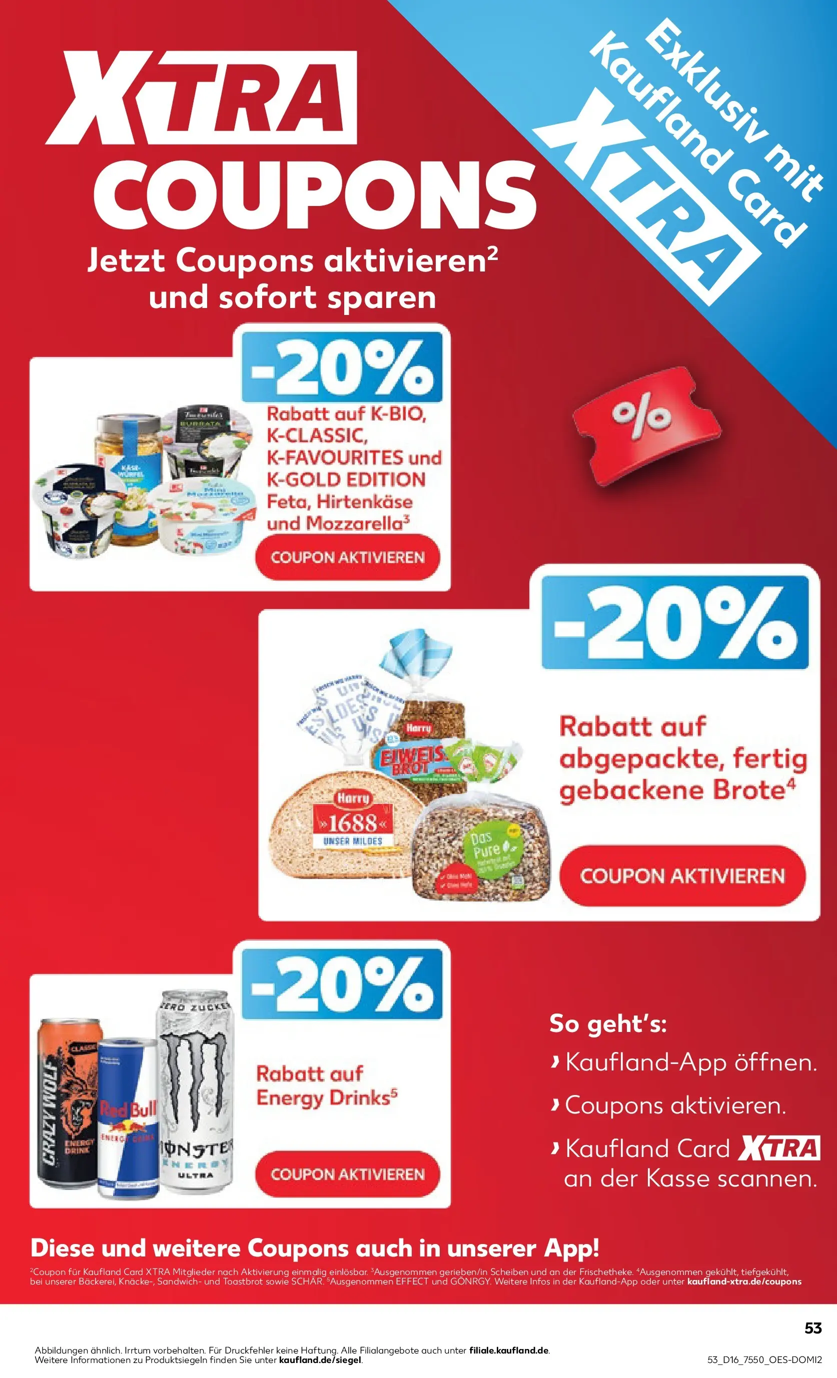 Prospekt Kaufland ab 13.04.2026 » Angebote Online zum Blättern | Seite: 65 | Produkte: Red bull, Mozzarella, Toastbrot, Brot