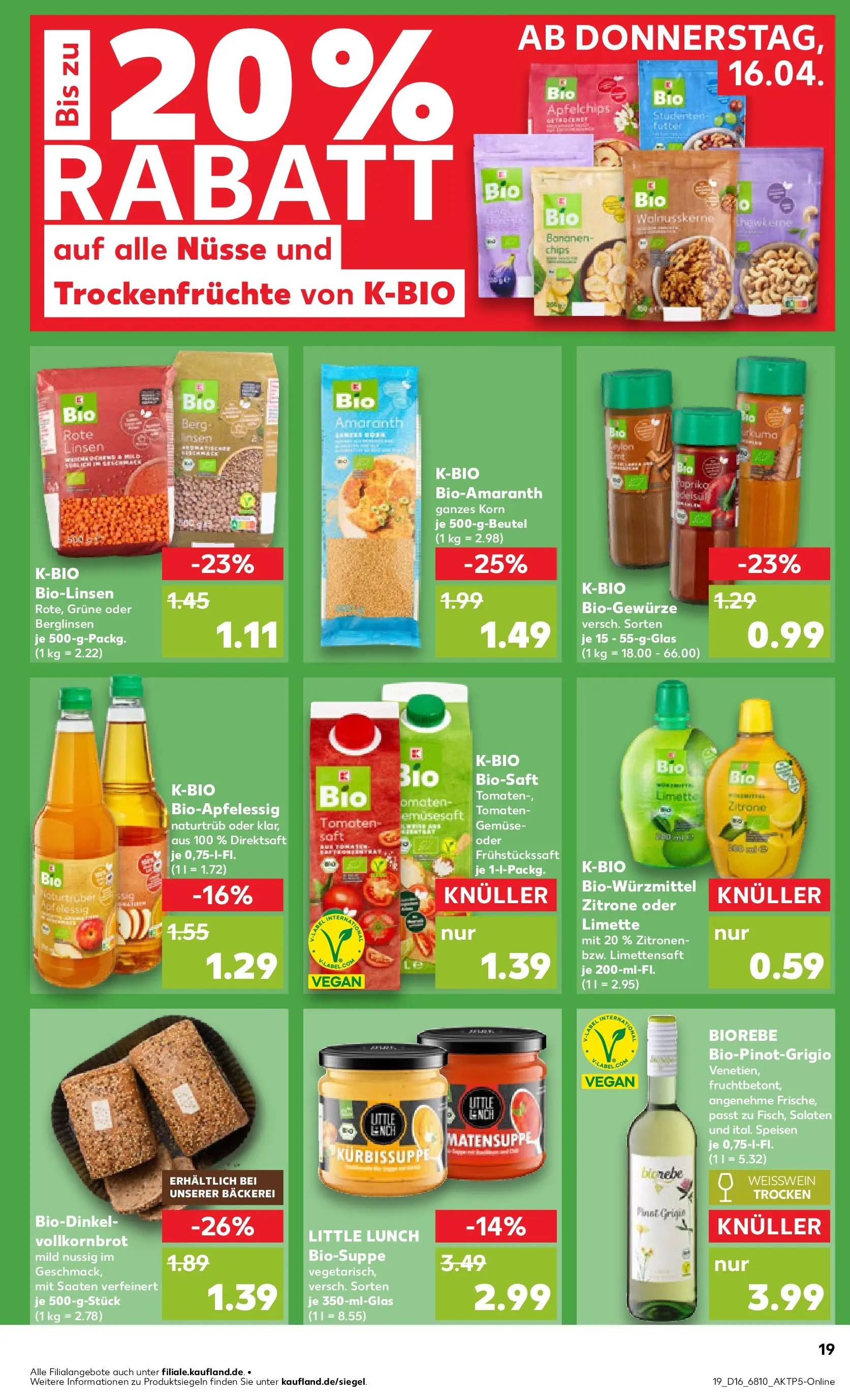 Prospekt Kaufland ab 13.04.2026 » Angebote Online zum Blättern | Seite: 31 | Produkte: Bäckerei, Tomaten, Zitrone, Nüsse