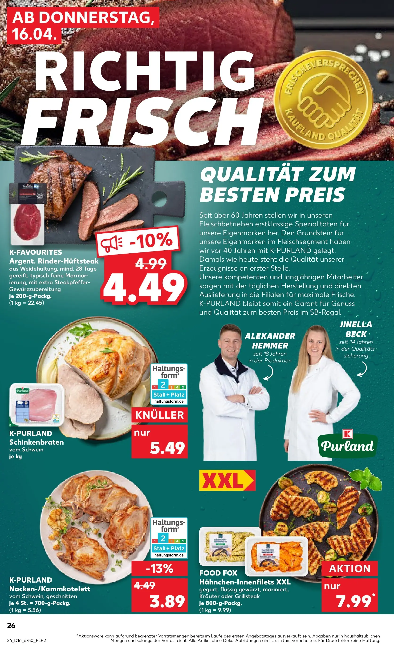 Prospekt Kaufland ab 16.04.2026 » Angebote Online zum Blättern | Seite: 26 | Produkte: Steak