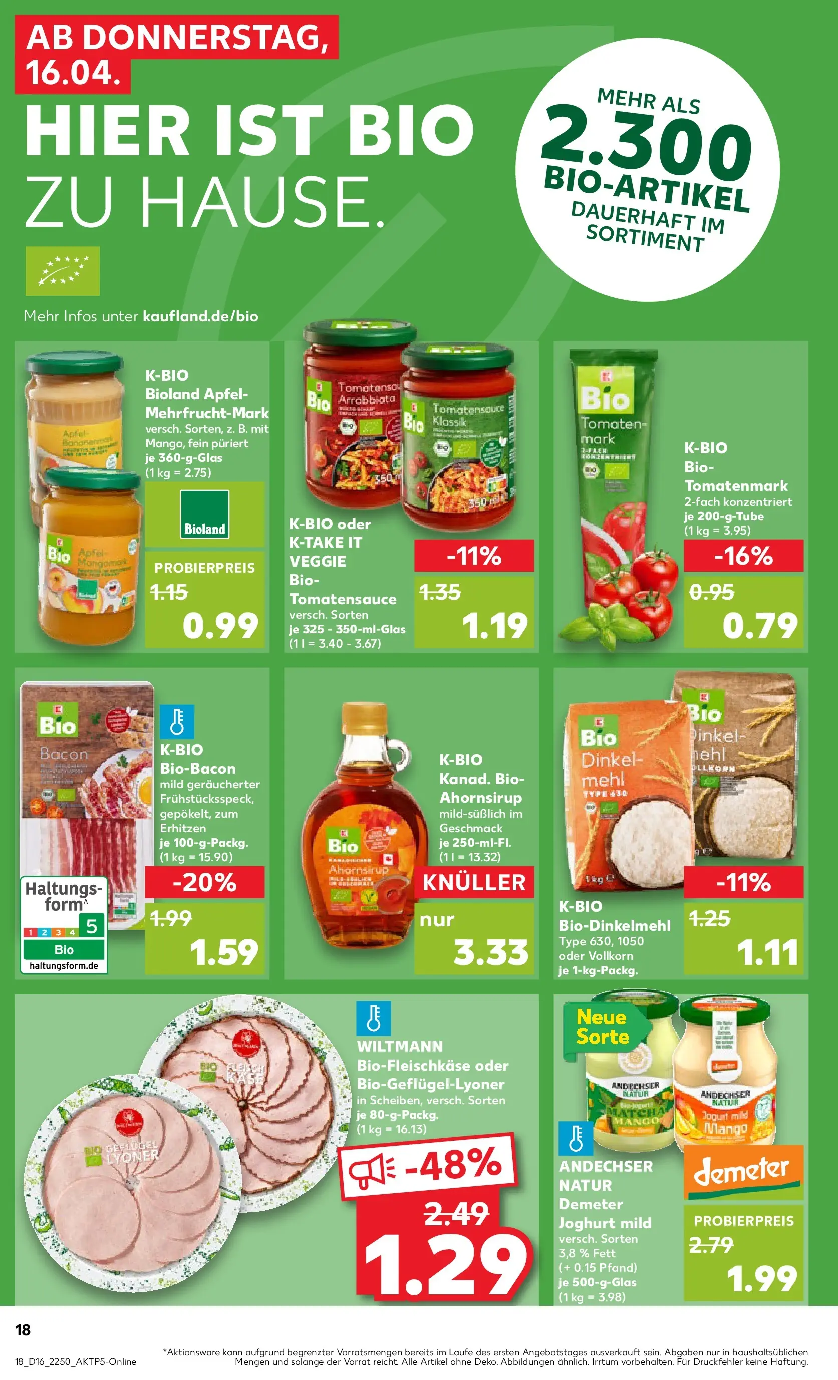 Prospekt Kaufland ab 13.04.2026 » Angebote und Werbung Online | Seite: 30 | Produkte: Joghurt, Äpfel, Tomaten, Mango Prospekt Kaufland ab 13.04.2026 » Angebote Online zum Blättern | Seite: 30 | Produkte: Joghurt, Äpfel, Tomaten, Mango