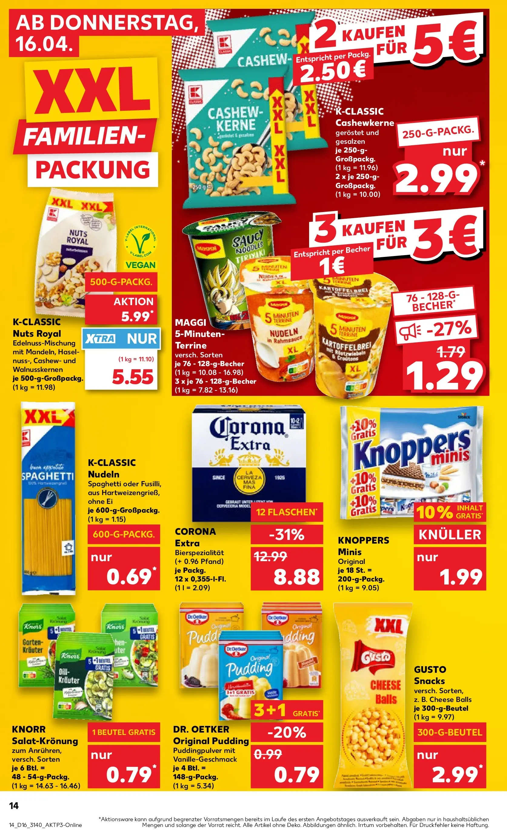 Prospekt Kaufland ab 13.04.2026 » Angebote Online zum Blättern | Seite: 26 | Produkte: Maggi, Pudding, Knoppers, Nudeln