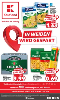 Kaufland Prospekt Weiden In Der Oberpfalz	 ab 16.04.2026 gültig