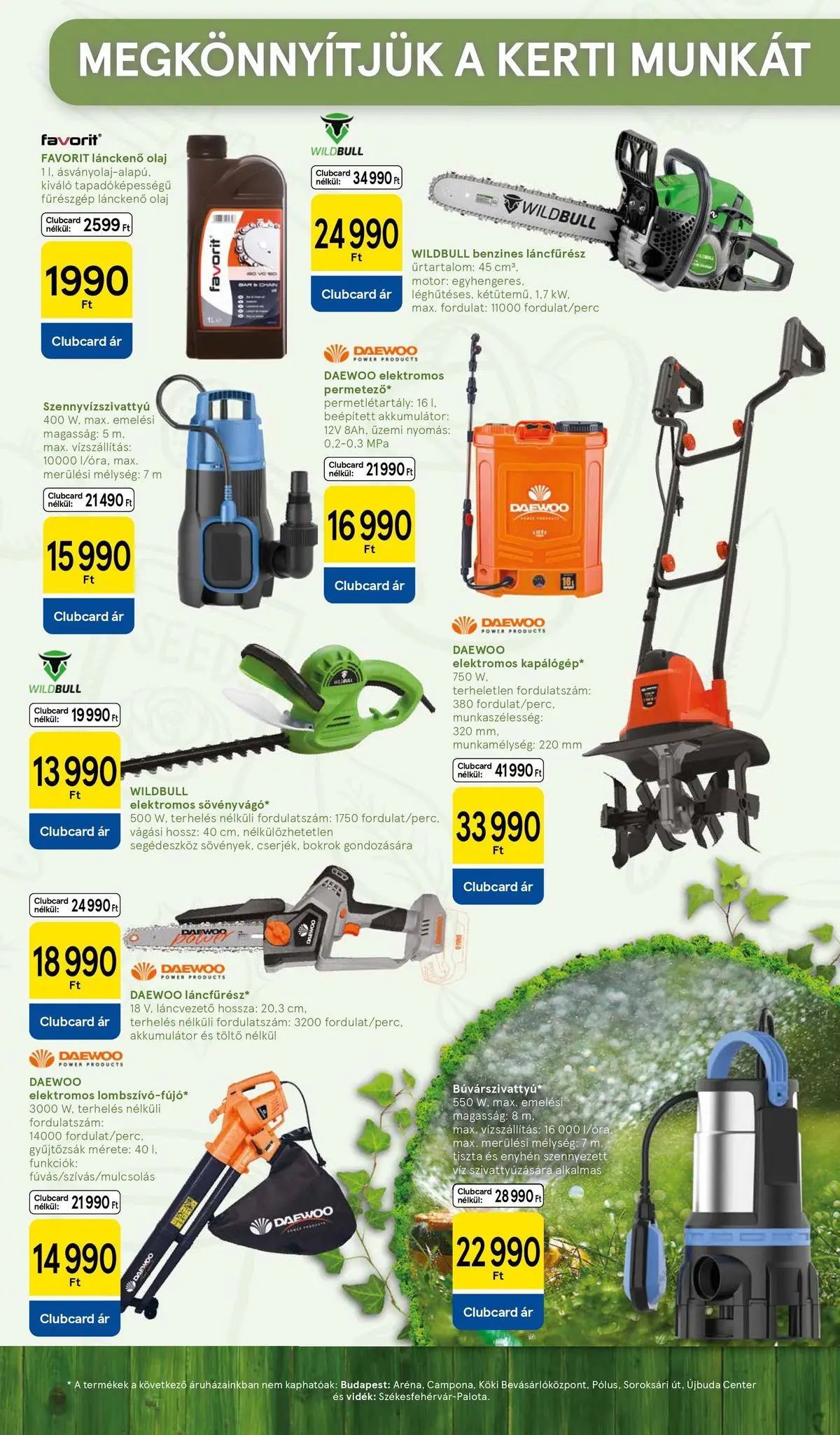 Tesco - Tesco újság érvényessége 2026.04.27-ig - 2026.04.09.-tól - online | Oldal: 5 | Termékek: Búvárszivattyú, Olaj, Szennyvízszivattyú, Láncfűrész